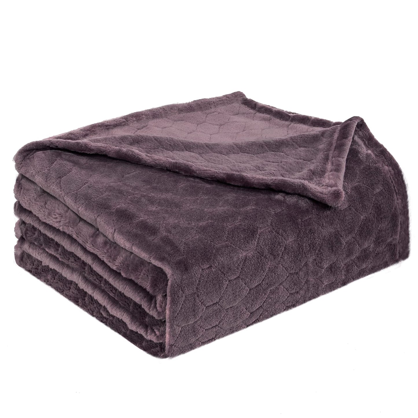 TOONOW Fleece Blanket Super Soft Cozy Throw Blanket 50" x 60", Lightweight Fuzzy Comfy Textured Flannel Blanket Warm Plush Throw Blankets for Couch, Sofa, Bed, Emerald WN420