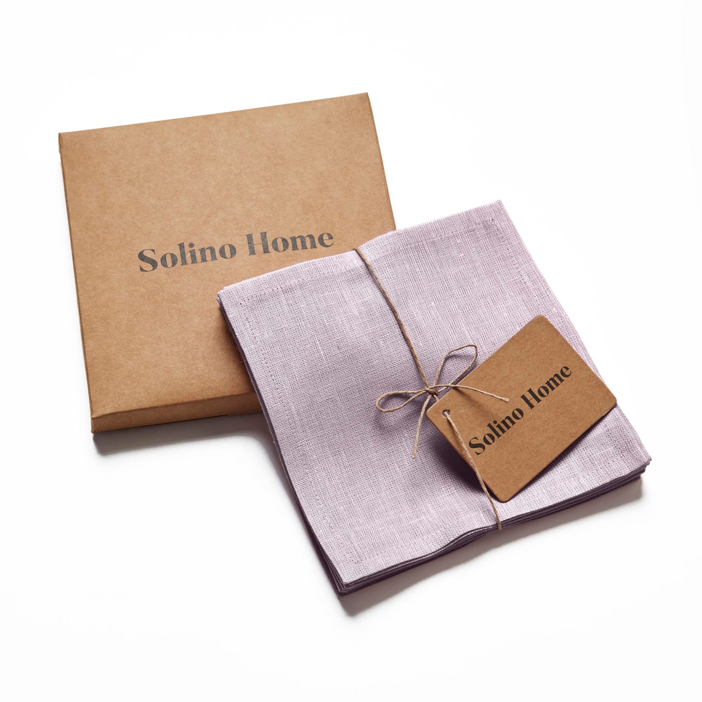 Solino Home 100% Linen Cocktail Napkins Black, Athena 6 x 6 in, Set of 12 | Small Cloth Napkins for cocktails, beverages, coasters and appetizer serving, Chambray Black, Pure Linen, OEKO-TEX Certified BST326SOLH