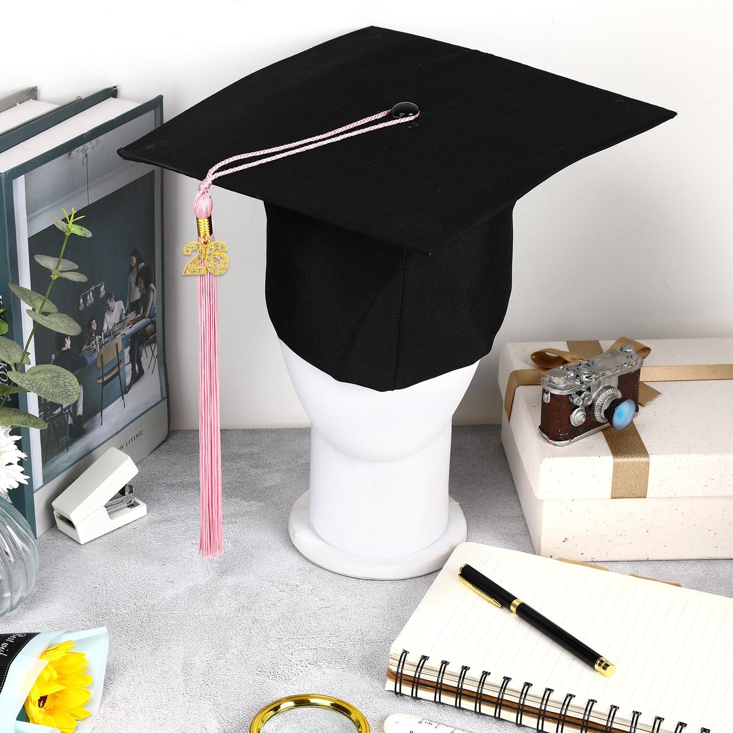 JULMELON 2026 Graduation Tassel, 2026 Graduation Cap Tassel with Bling Charm for 2026 Graduate Hat Ceremonies Accessories (Black) BST220