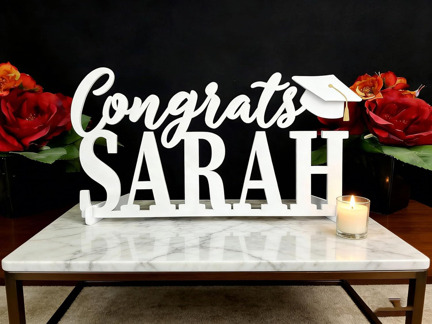 Graduation Table Sign,Wooden 2026 Congrats Grad Sign,Class of 2026,Graduation Party Table Decor Centerpiece,Senior Year Photo Prop BST326L