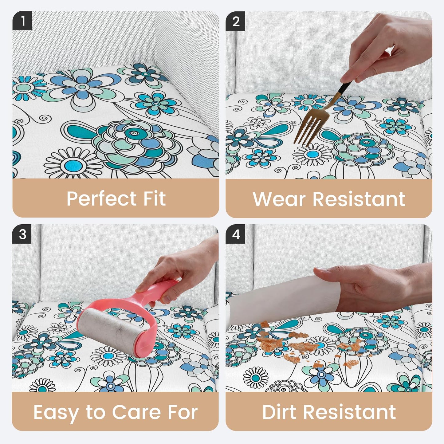 Stretch Couch Cushion Covers for Individual Sofa Seat Cushion,Washable Slipcover for Chair Loveseat Sofa,Furniture Protector Cushion Sofa Cover(Backrest or Seat) BST326H