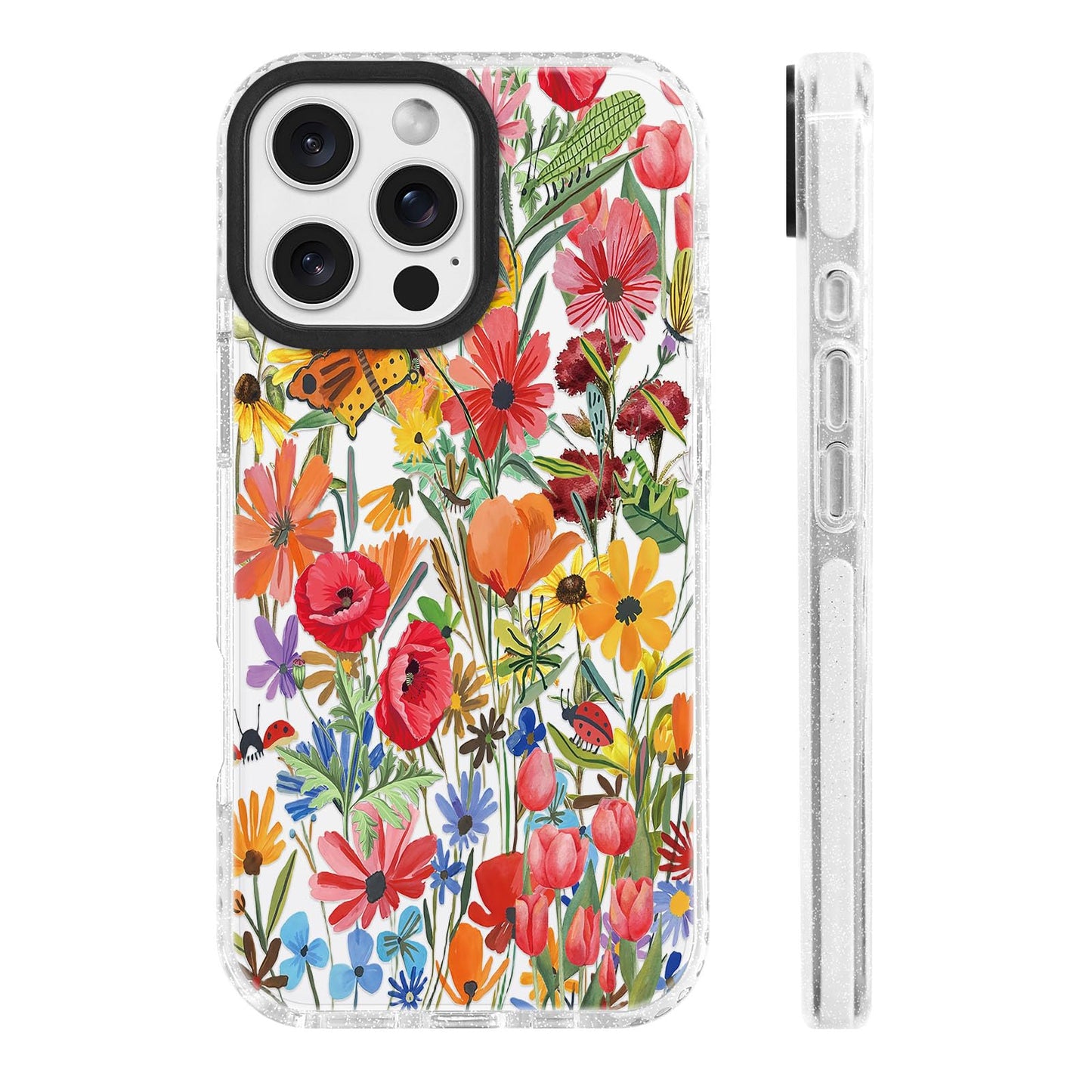 for iPhone 16 Pro Case [Military-Grade Drop Protection/Stylish Soft TPU Protective/Camera Protection/for Women & Girls] - Beach Party Collage Pattern with Mermaid WN420