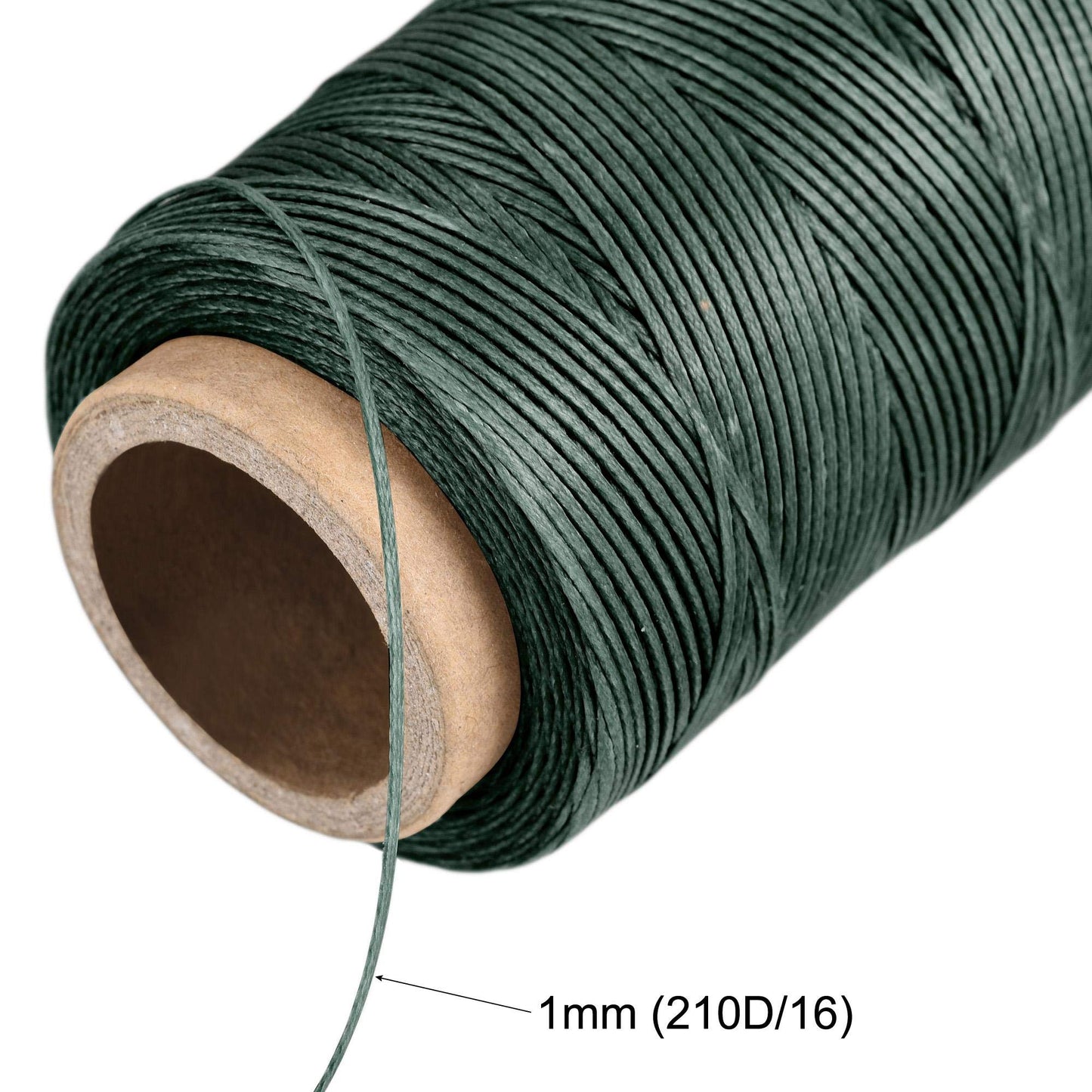 uxcell Leather Sewing Thread 186 Yards 210D/1mm Polyester Waxed Cord for Manual Sewing, Wheat BST326H