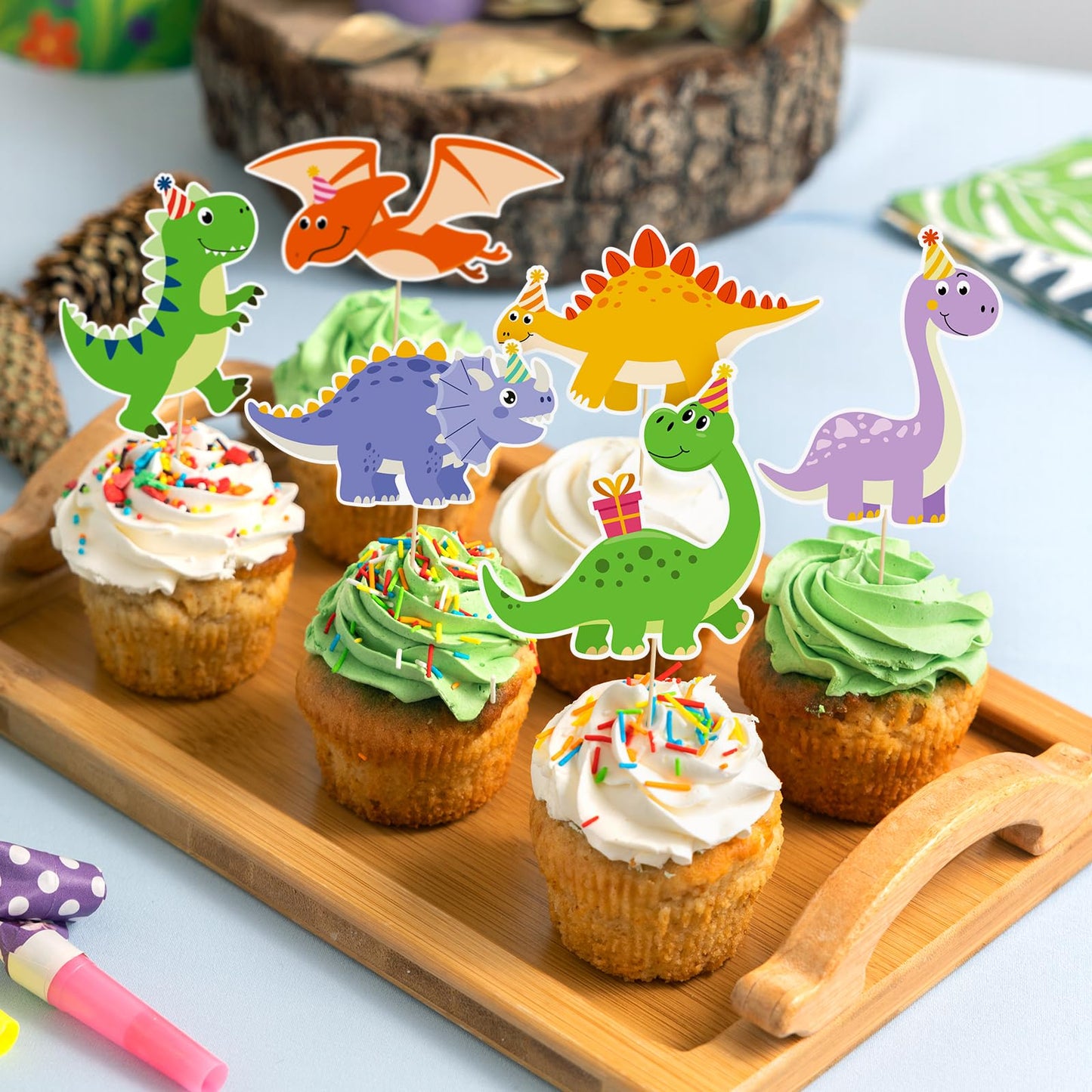 48 Pack Casino Cupcake Toppers Glitter Poker Chips Dices Mini Slot Machine Cupcake Picks for Las Vegas Casino Night Theme Birthday Party Baby Shower Decoration Supplies BST220