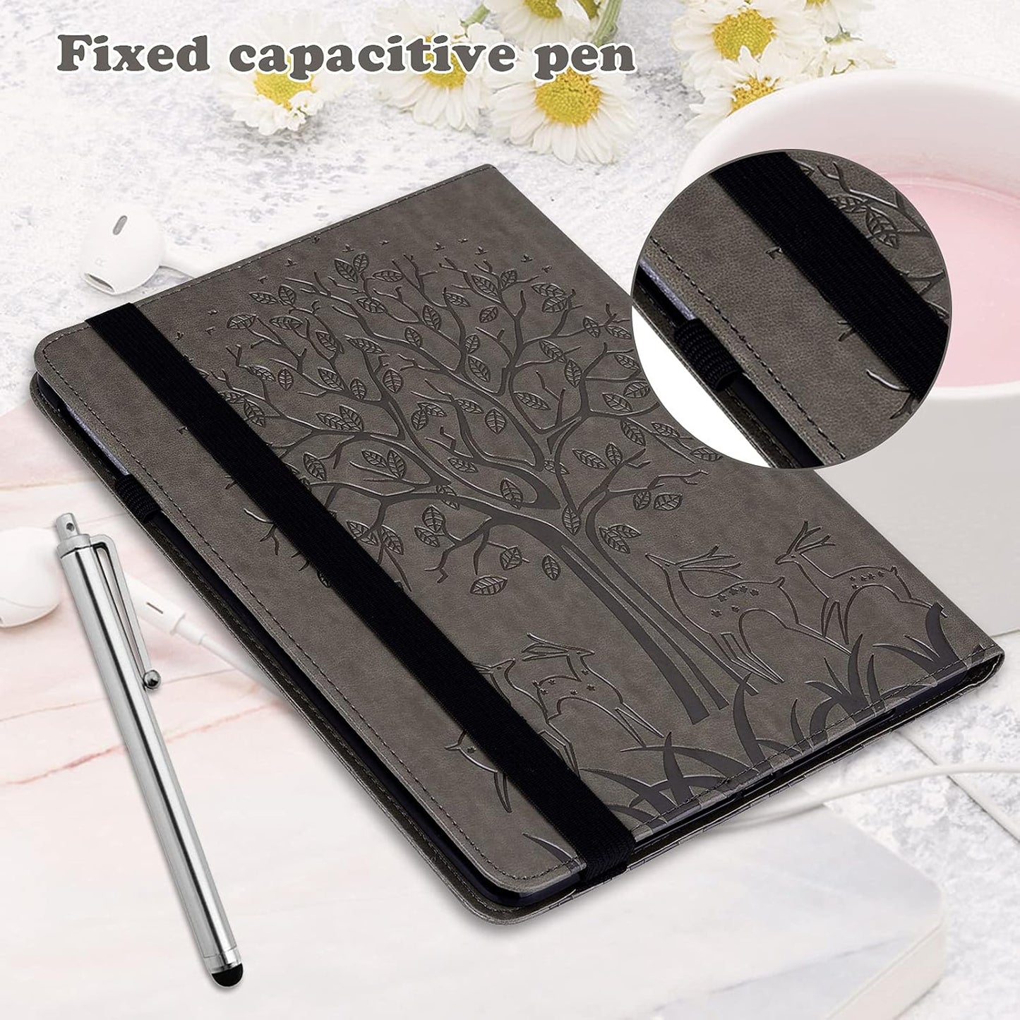 ALILANG Case for Samsung Galaxy Tab S2 9.7 Inch Case (SM-T810/T815/T813), PU Leather Card Slot Shockproof Smart Cover for Tablet Samsung Tab S2 Case-Gray WN420
