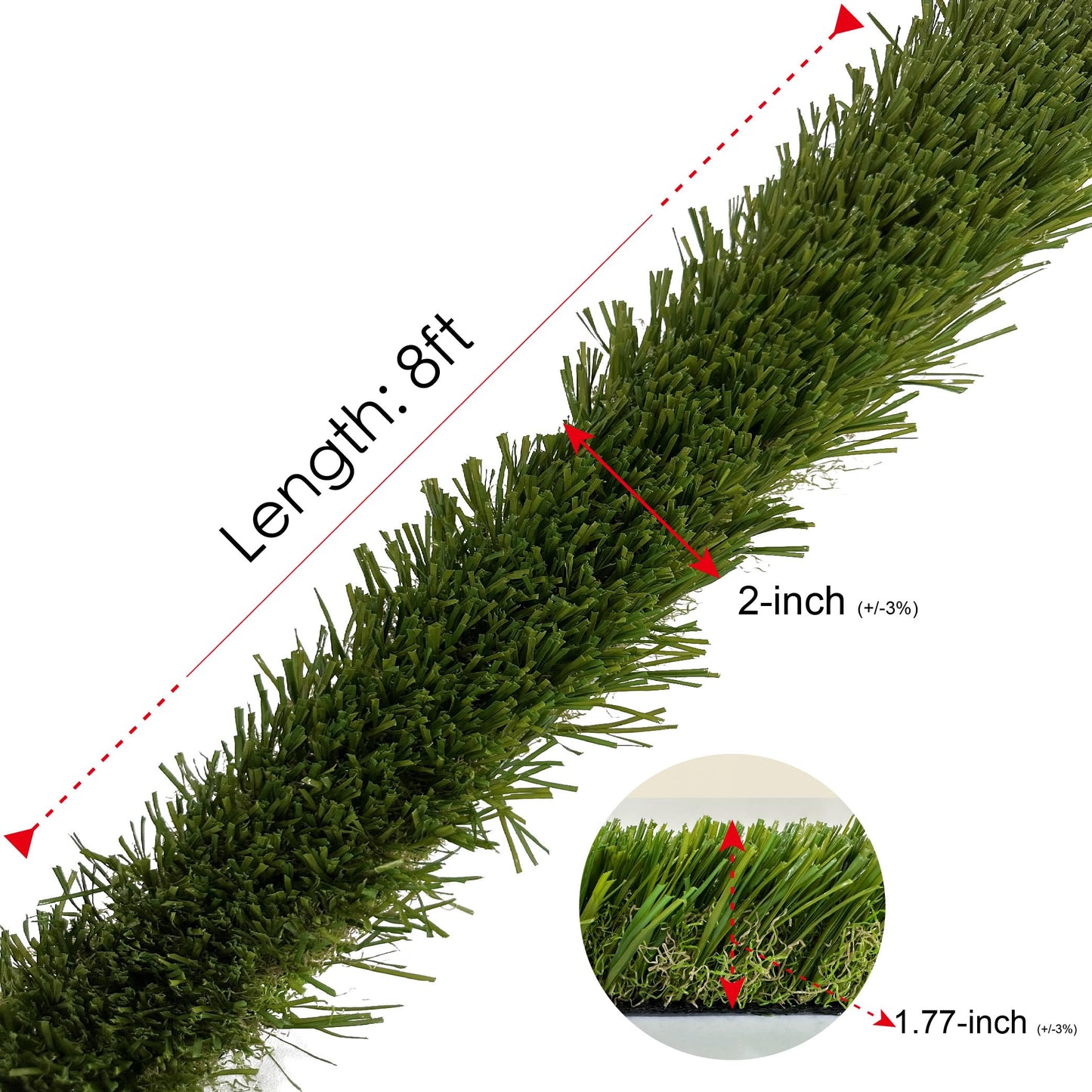 KuGuo Artificial Grass Decoration Strip Indoor/Outdoor DIY Fake Grass (Autumn, Width 2in x Length 11ft) BST220