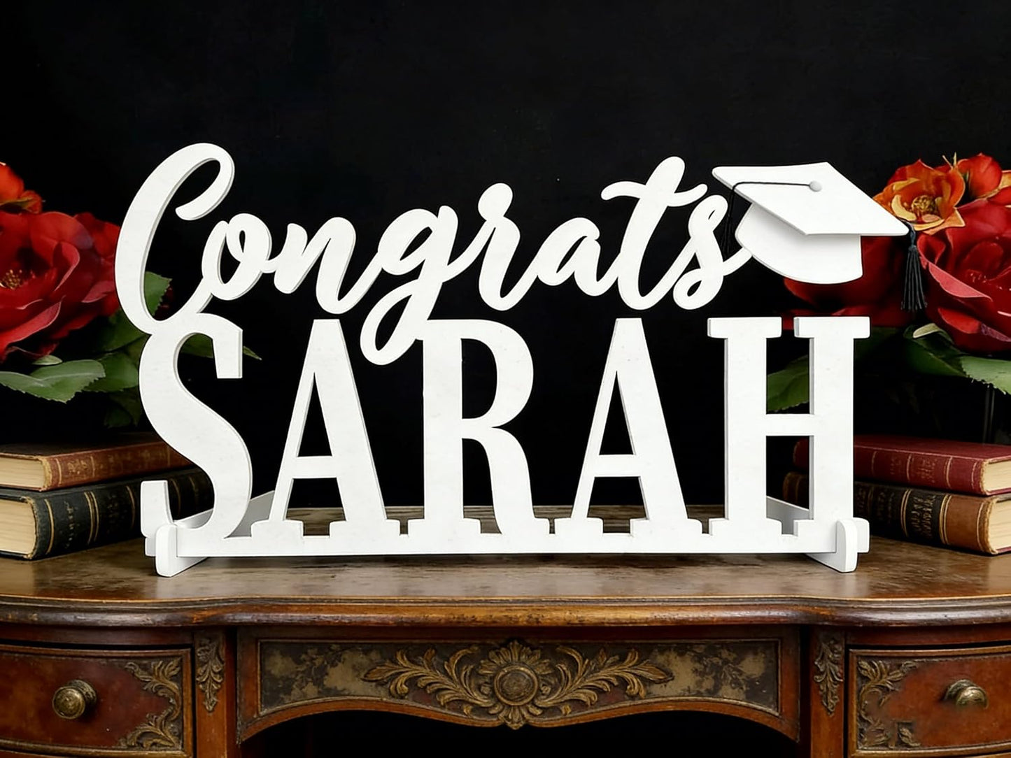 Graduation Table Sign,Wooden 2026 Congrats Grad Sign,Class of 2026,Graduation Party Table Decor Centerpiece,Senior Year Photo Prop BST326L