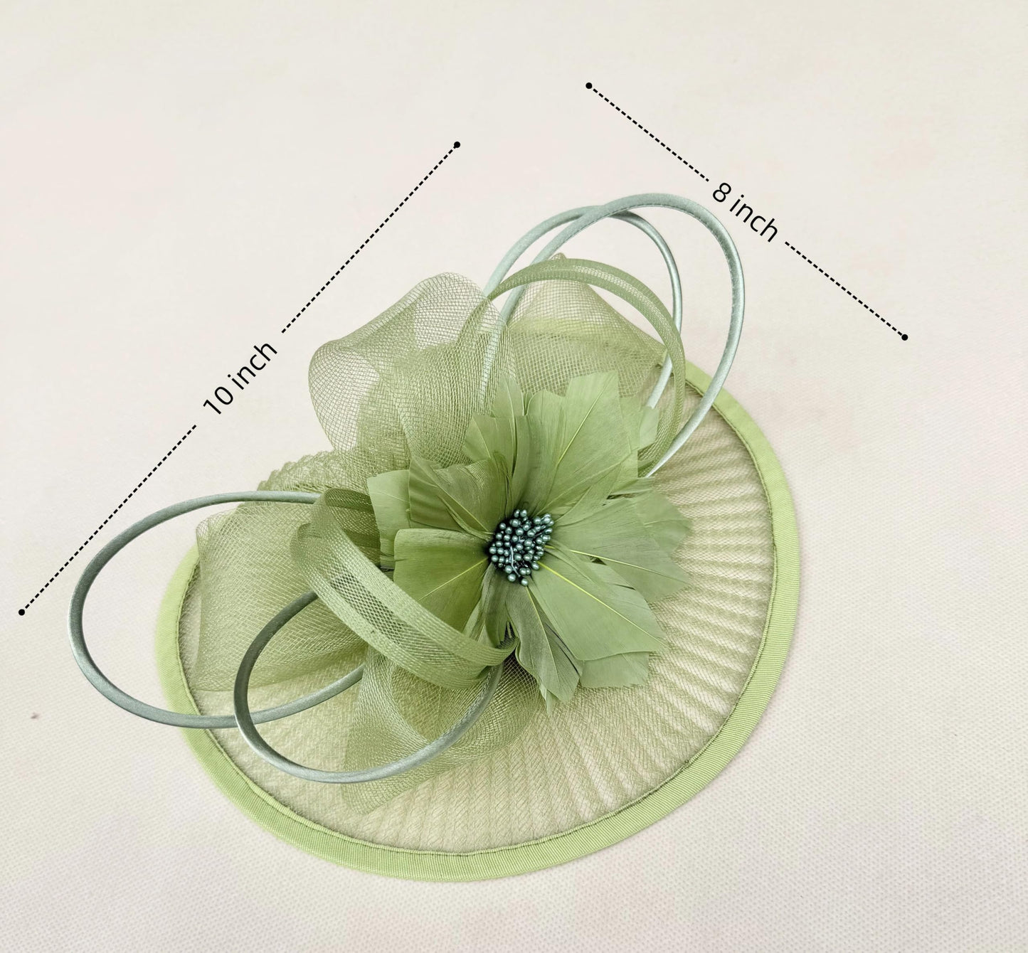 SAFERIN Elegant Women's Fascinator Hat with Veil and Feather Hair Clip Headpiece for Weddings Tea Party WN420