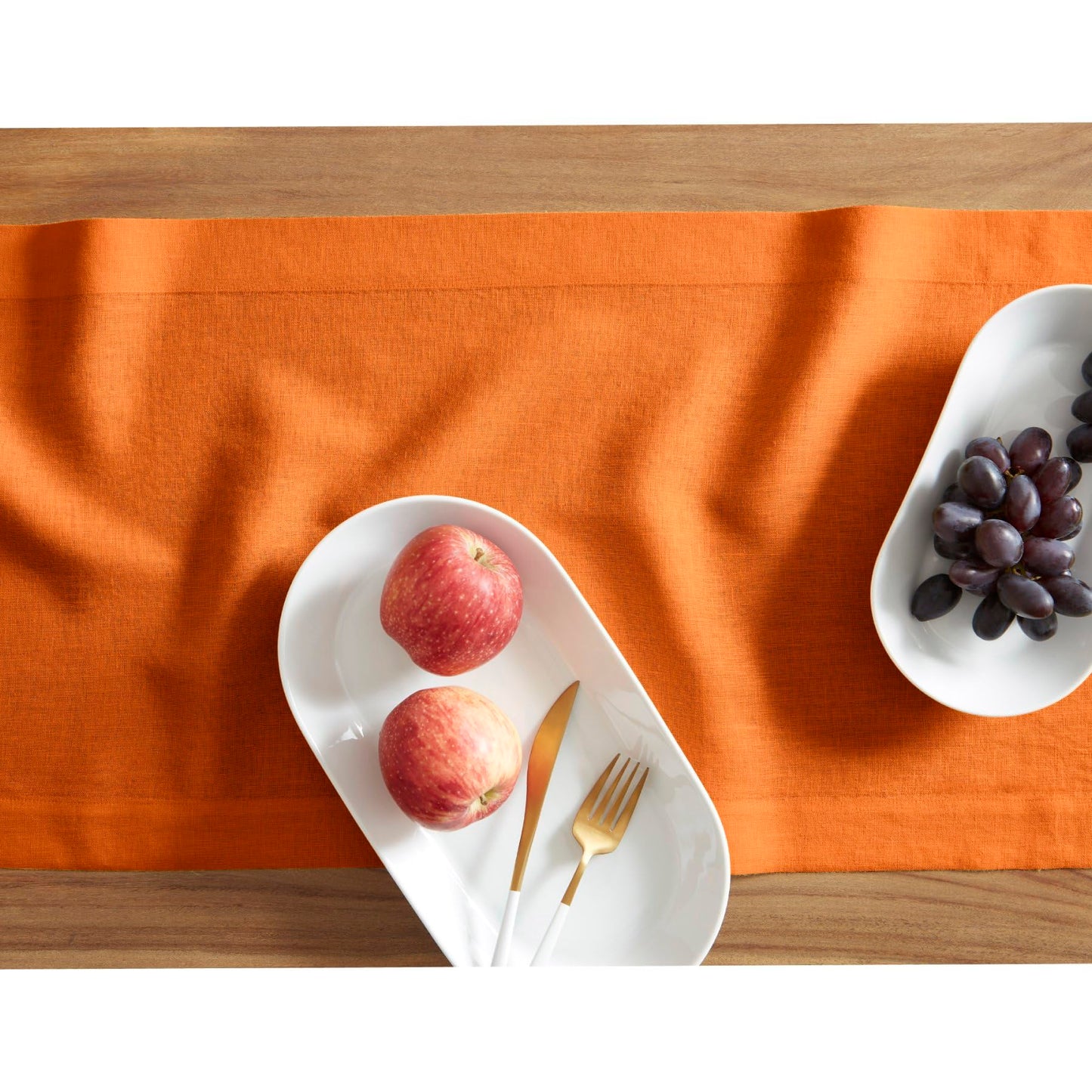 Solino Home 100% Pure Linen Dining Table Runner Cordovan, Sonoma 14 x 48 in | Table Runners for coffee tables, entryway tables and layered dresser styling | prewashed, relaxed drape | OEKO-TEX Certified BST326SOLH