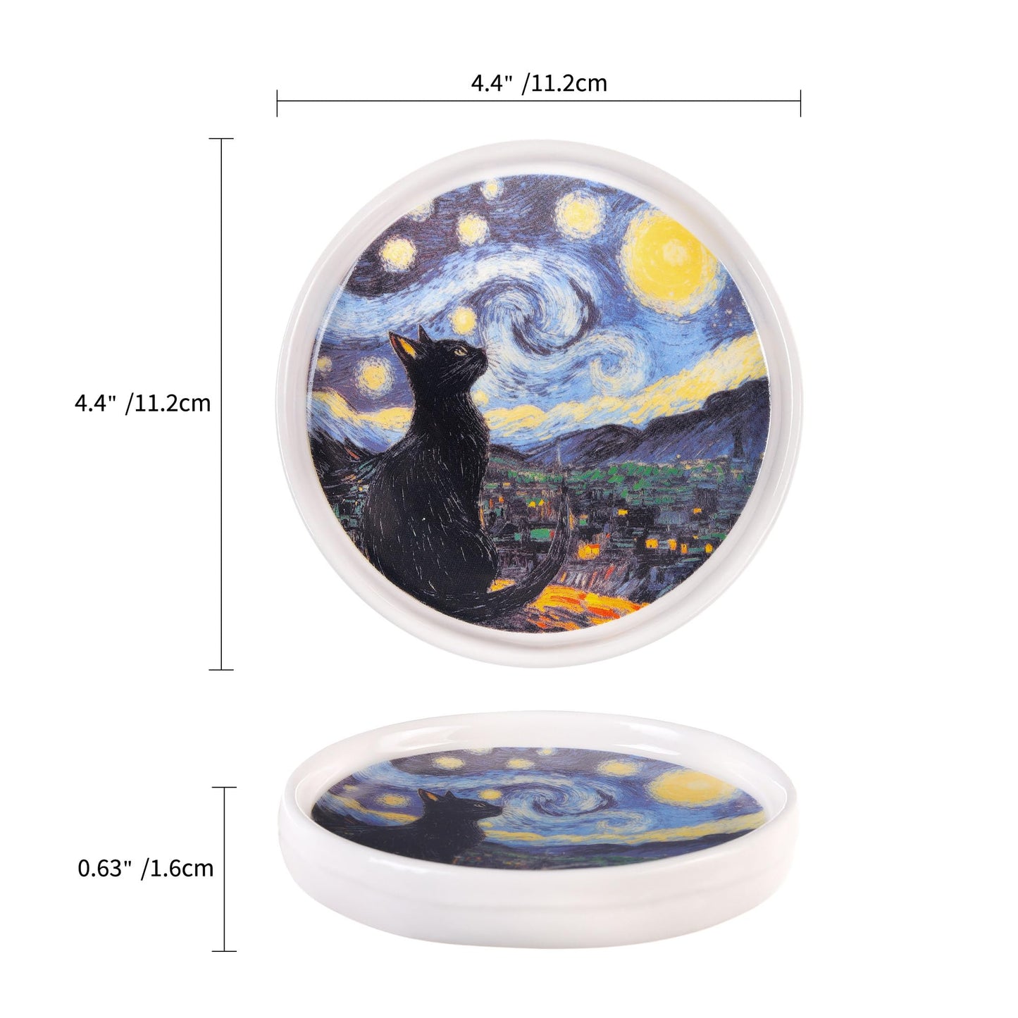Potiera Ceramic Jewelry Tray, Decorative Ring Holder, Trinket Dish for Earrings Necklaces Watch Keys, Bridesmaid Engagement Birthday Christmas Valentines Gifts for Women Friends Sister Daughter Mother BST220