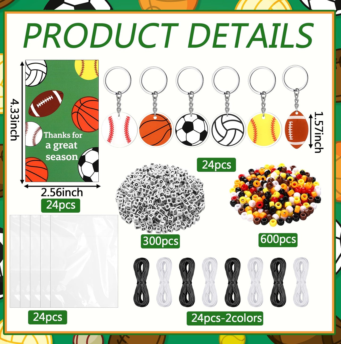 Suncalla 984 Pcs 24 Set Dinosaur Nugget Keychain Making Kit DIY Valentine's Key Chain Crafts Bead Adjustable Letter Beads Cards Strings Kit Gift Backpack Accessories Party Favors(Cute Color) WN420