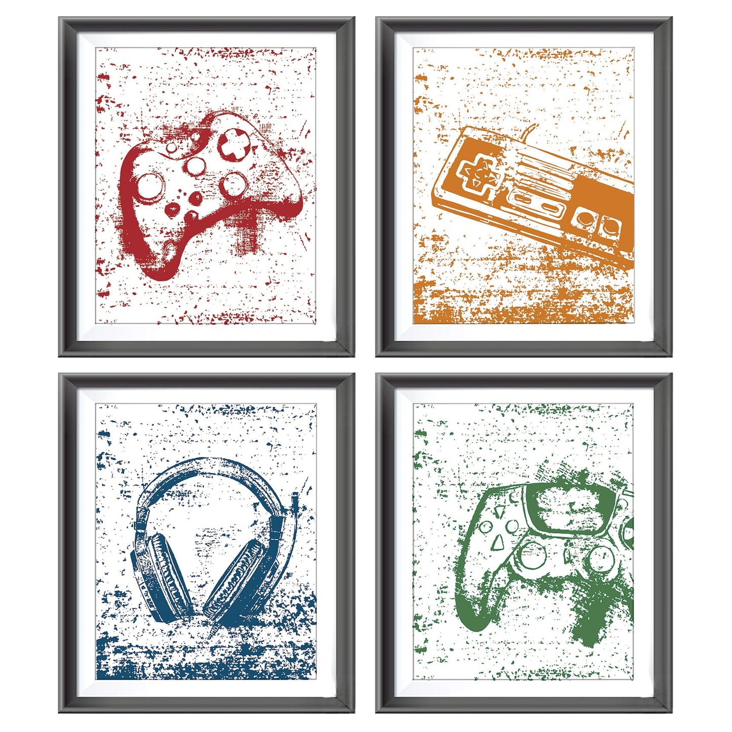 Retro Video Game Gaming Poster Prints for Home Boys Room Playroom Decor,Black And White Video Game Decorations Prints Wall Art Unframed 4pcs 8x10inches,Gift for Gamer Boys Gaming Love (8×10 inc) BST220