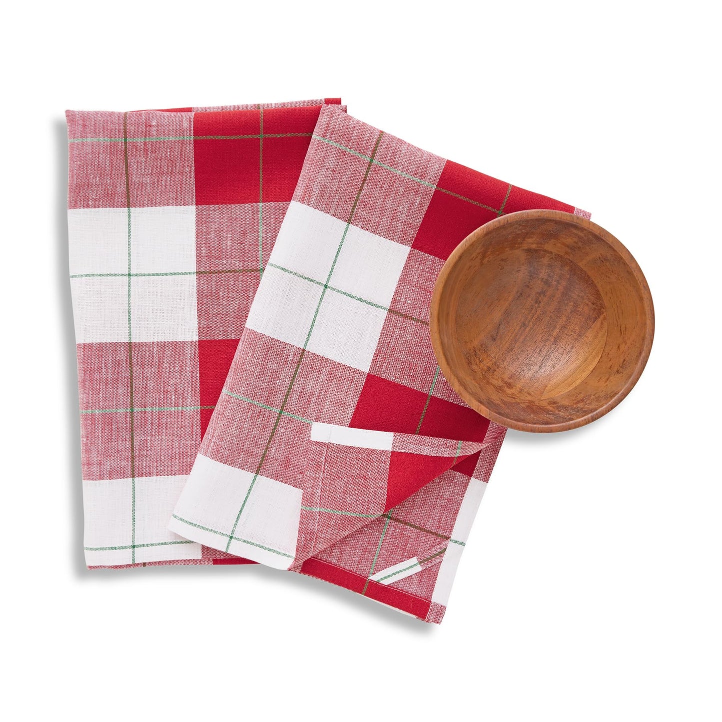 Solino Home 100% Linen Tea Towels Blue Bell Check, 16.5 x 26.5 in, Set of 2 | Buffalo Check Tea Towels absorbent and quick drying; buffalo checkered weave, mitered corners; Pure Linen; OEKO-TEX Certified BST326SOLH