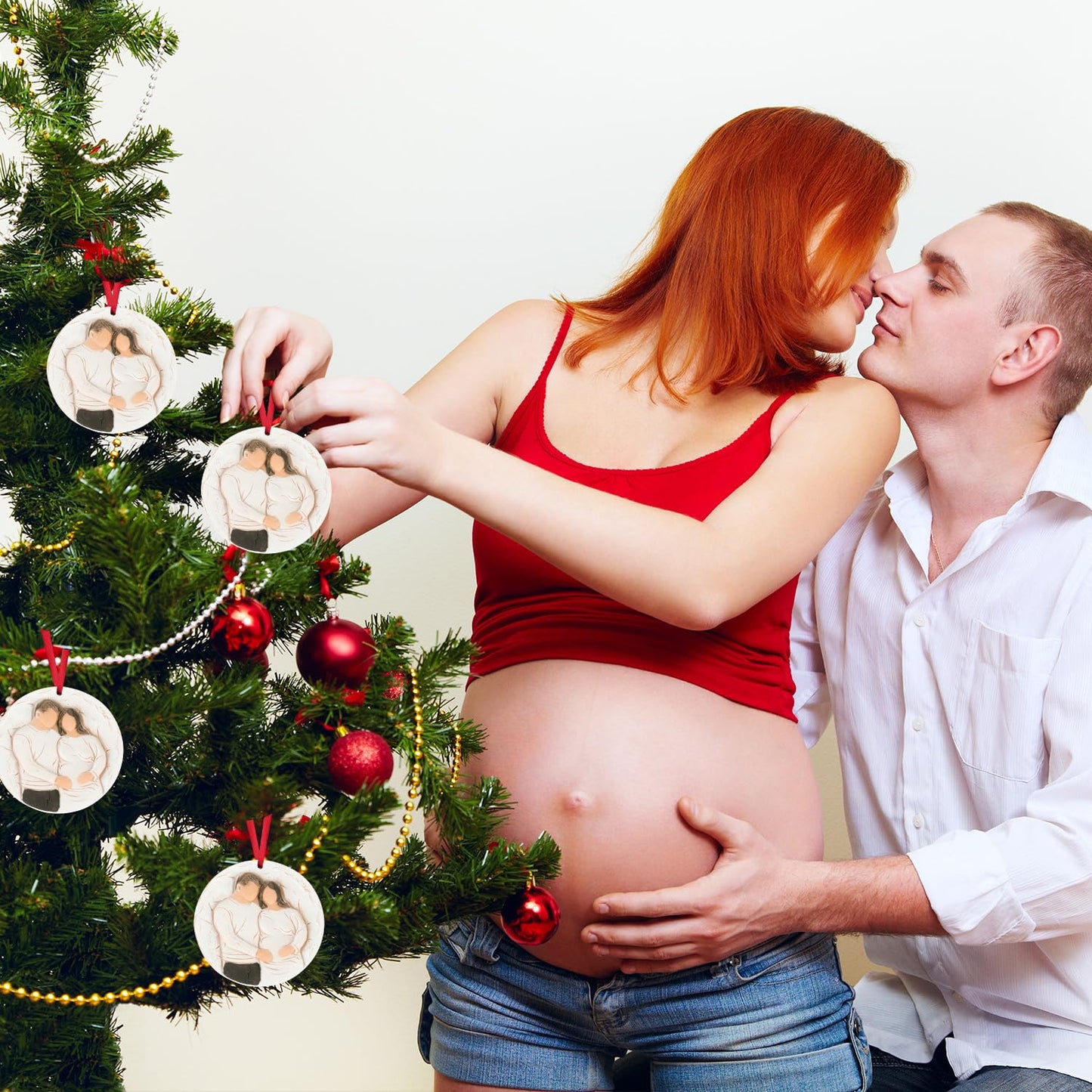 3D Christmas Ornament 2026 Wedding Gifts for Couple - Romantic Our First Christmas Married Engaged Ornament Bridal Shower Gift - Just Married Ornaments for Xmas Tree, Mr and Mrs Gifts for Newlyweds BST326H