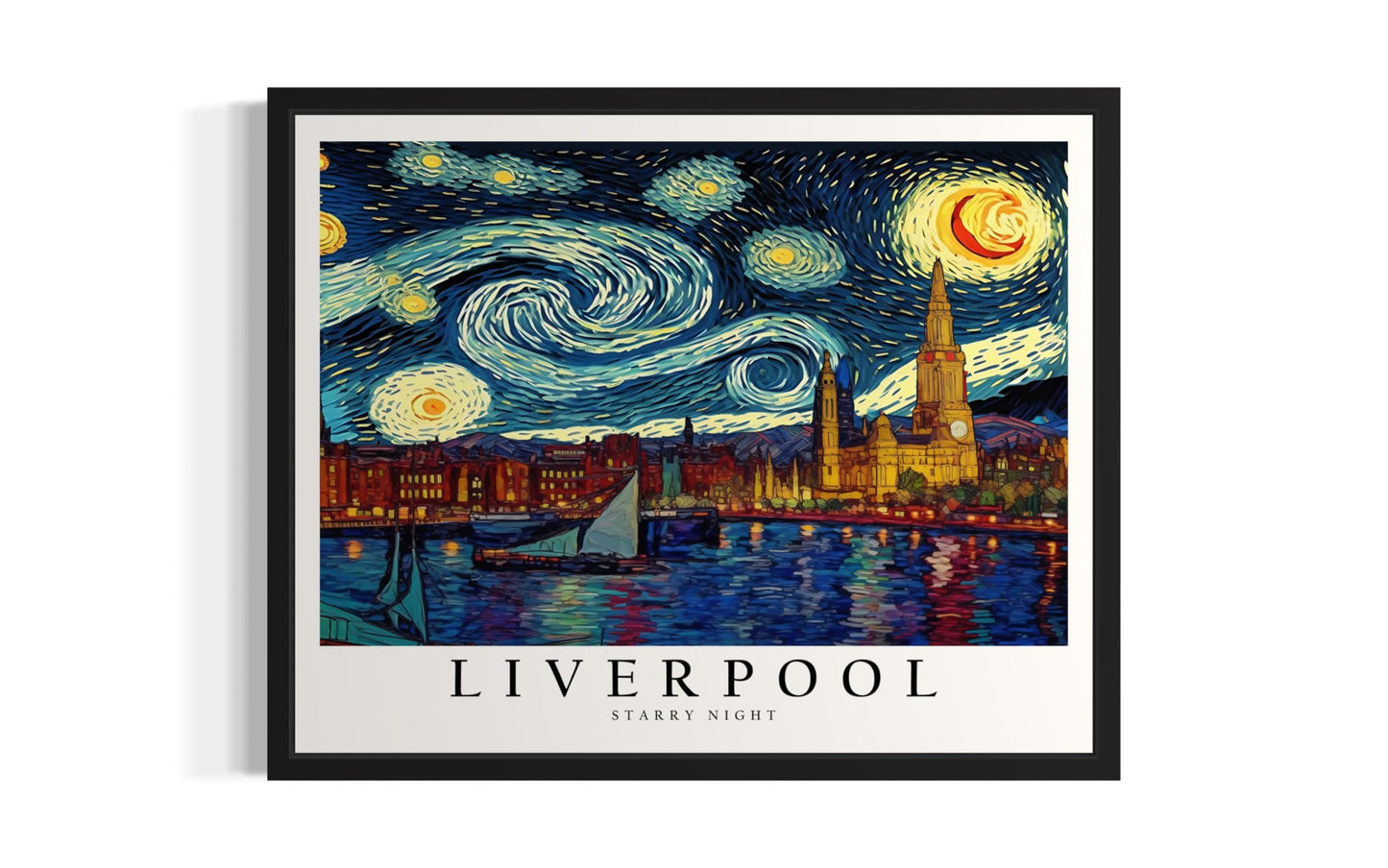 Eiffel Tower Art Print Poster, Van Gogh Starry Night Theme Wall art Painting Decor, Art Home City Artwork For Bedroom, Bathroom, Living Room 81 (Eiffel Tower, 14"L x 11"W, Unframed) BST220