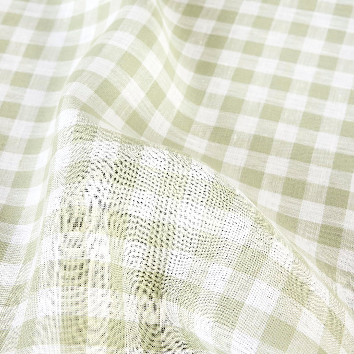 Solino Home 100% Linen Table Cloth, Throw Apricot, Gingham Check 52 x 52 in | Checkered Linen Tablecloth a neat topper for bistro, card and side tables | checkered weave | Pure Linen | OEKO-TEX Certified BST326SOLH