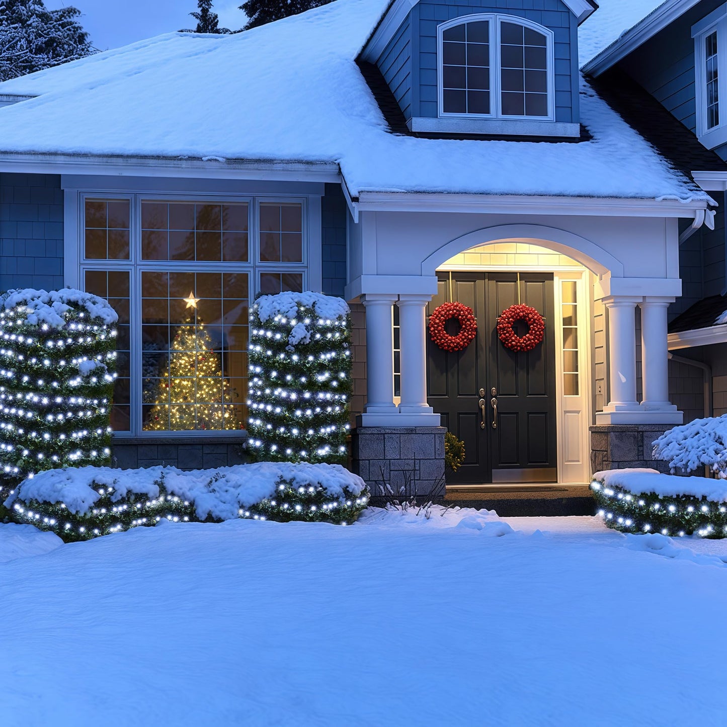 BlcTec Christmas Lights Outdoor 360 LED 9.8ft x 6.6ft Christmas Net Lights with 8 Modes RD12