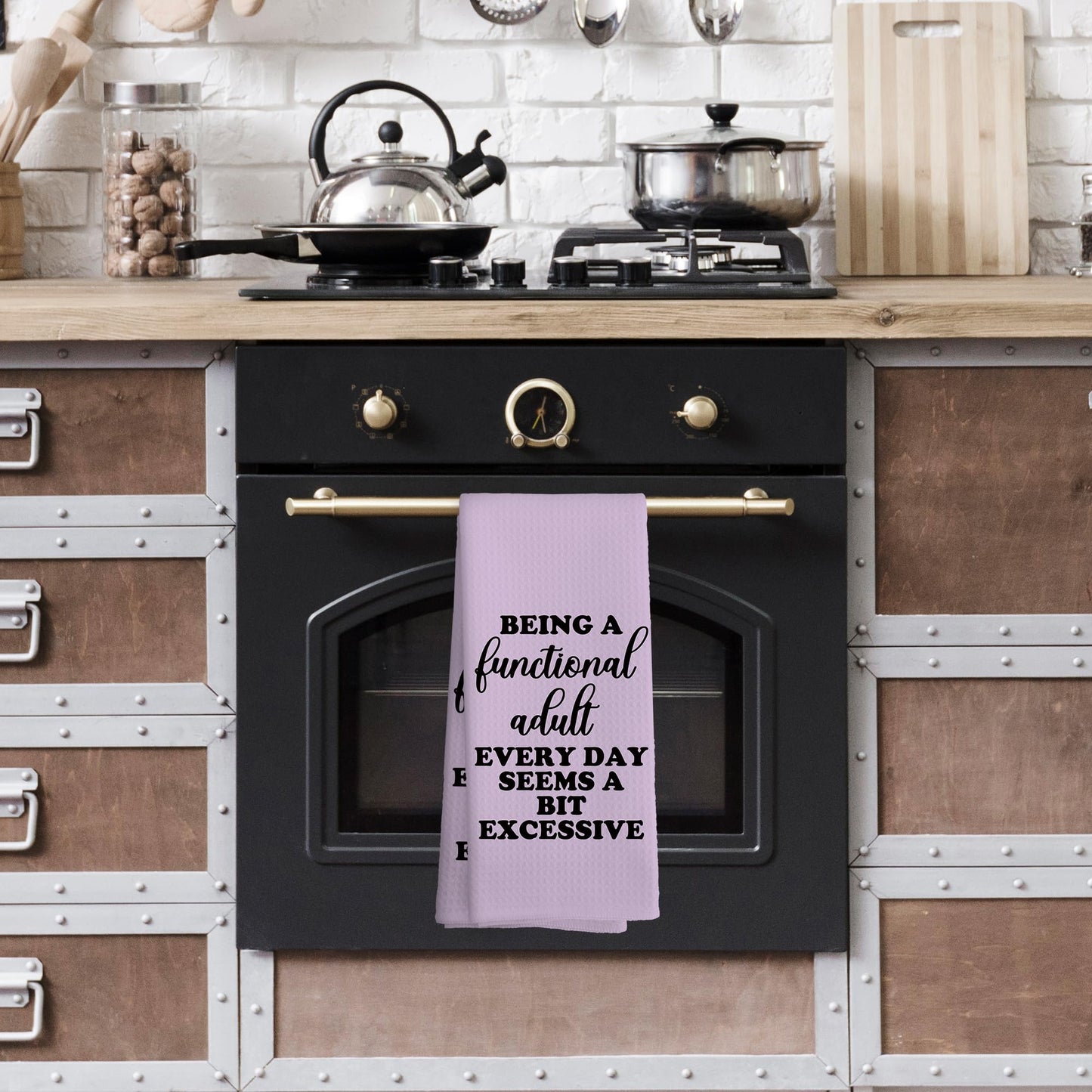 Funny Kitchen Towels Dish Towel Dishcloth 16x24 Inches, Funny Dish Towels with Sayings Towel Decorative Absorbent Hand Tea Towels for Kitchen Bathroom Decor, Humorous Gifts for Women Men BST326L