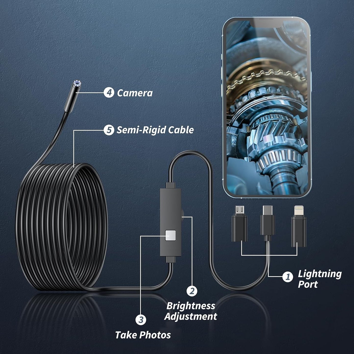 Endoscope Camera with Light