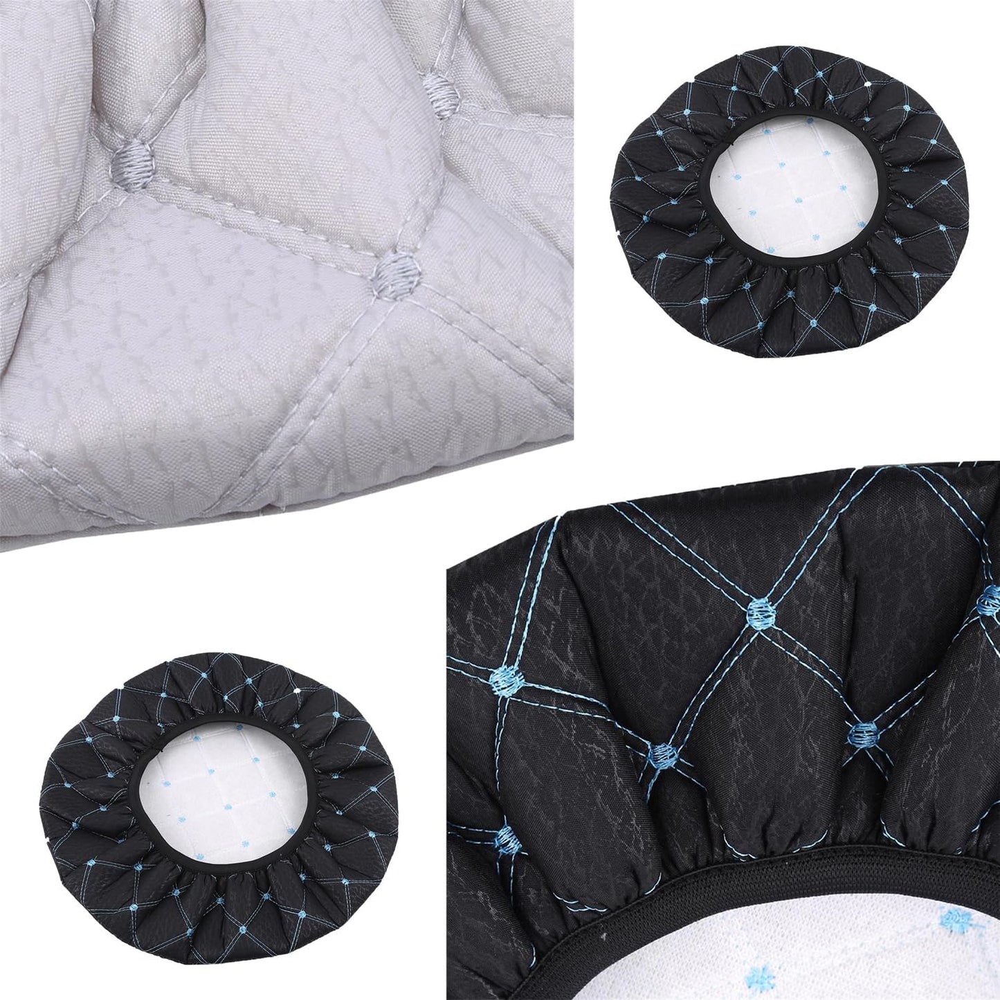 Bar Stool Cushion Round Rolling Stool Seat Cover Foam Padded Bar Stool Seat Cushions for Kitchen Island Bar Stools 13 Inch 14 Inch Metal Shop Stool Tattoo Salon Swivel Task Chair Spa Barstools BST326L