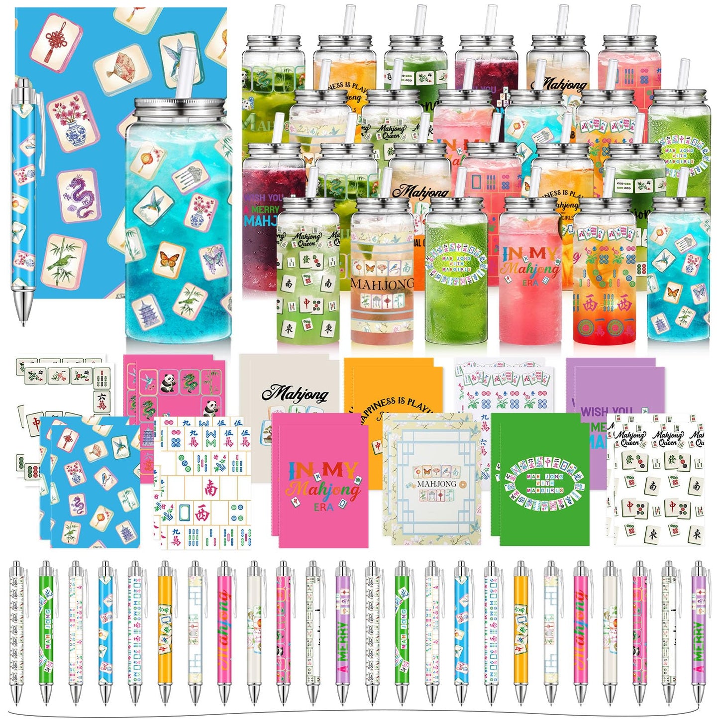 AmazingSpark 72 Pcs Mahjong Gifts for Women Men N3233