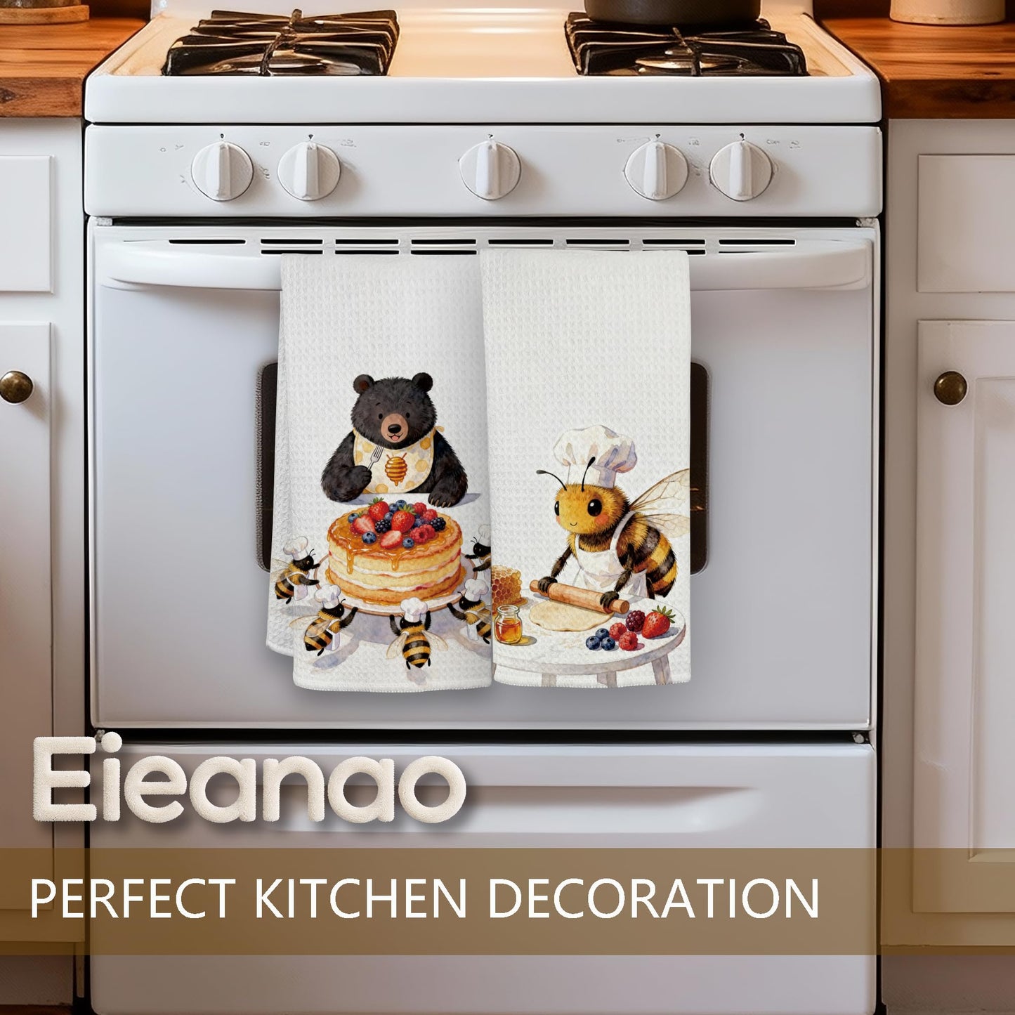Funny Cat Gifts Kitchen Towels, Cute Cat with Knife and Fork Microfiber Dish Tea Towel for Kitchen Decor, Funny Cats Cooking Decor, is It Dinner Time Yet, 16x24 Inch BST220