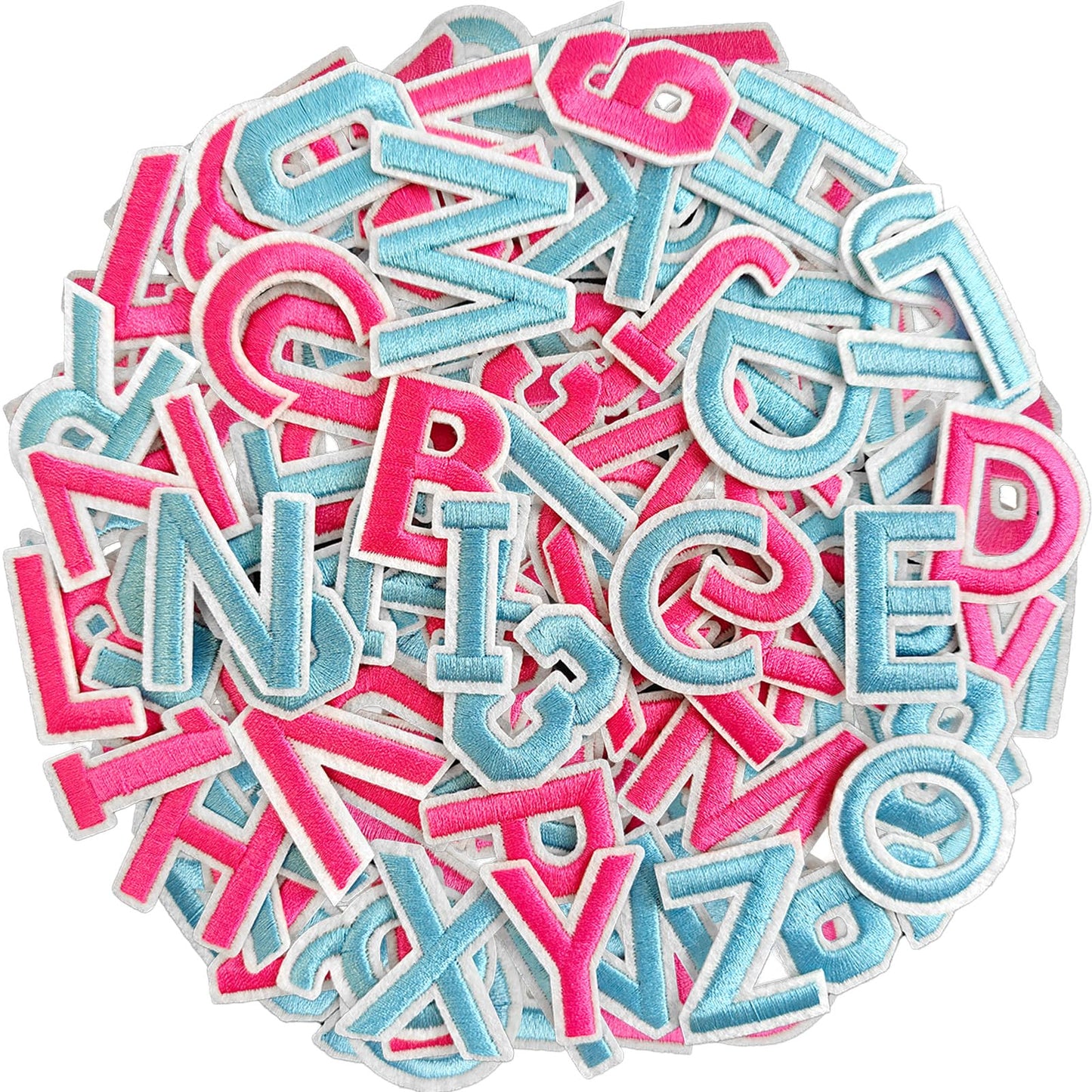 72Pcs Iron on Number and Letter Patches, Numbers 0-9, Letters A-Z Embroidered Applique Patches for Clothes, Skirts, Hats, Socks - Black BST220