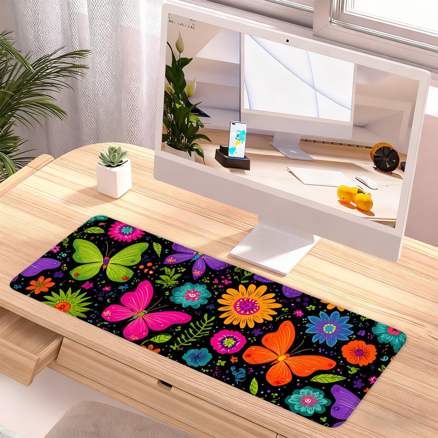 Mouse Pad Gaming Mousepad 31.5 x 11.8in Large Mouse Pad for Keyboard and Mouse with Anti-Slip Rubber Base, Keyboard Pad XL Mouse Mat for Home and Office,Snowy Forest WN420