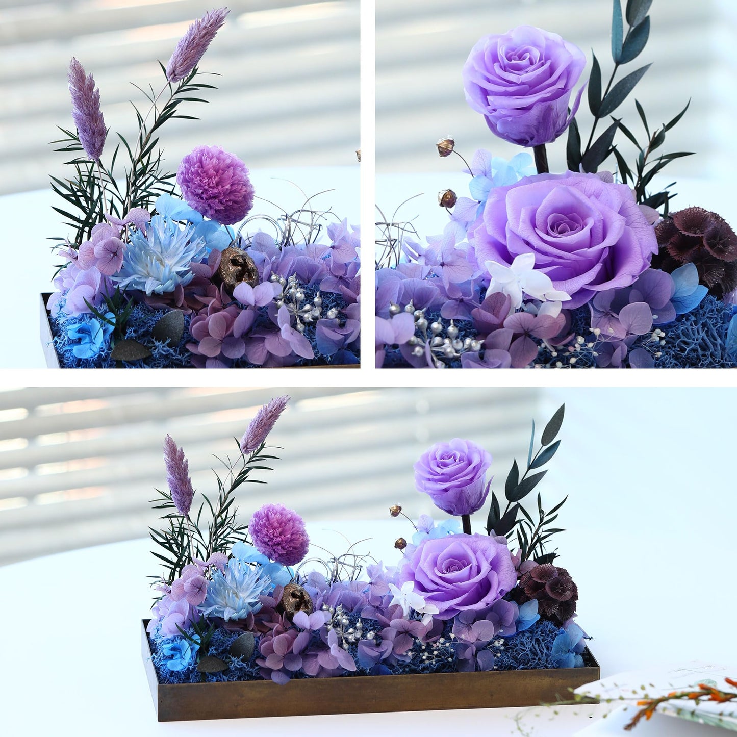 Mothers Day Flowers Roses Gifts for Women,Forever Real Preserved Rose in Glass Dome N3233