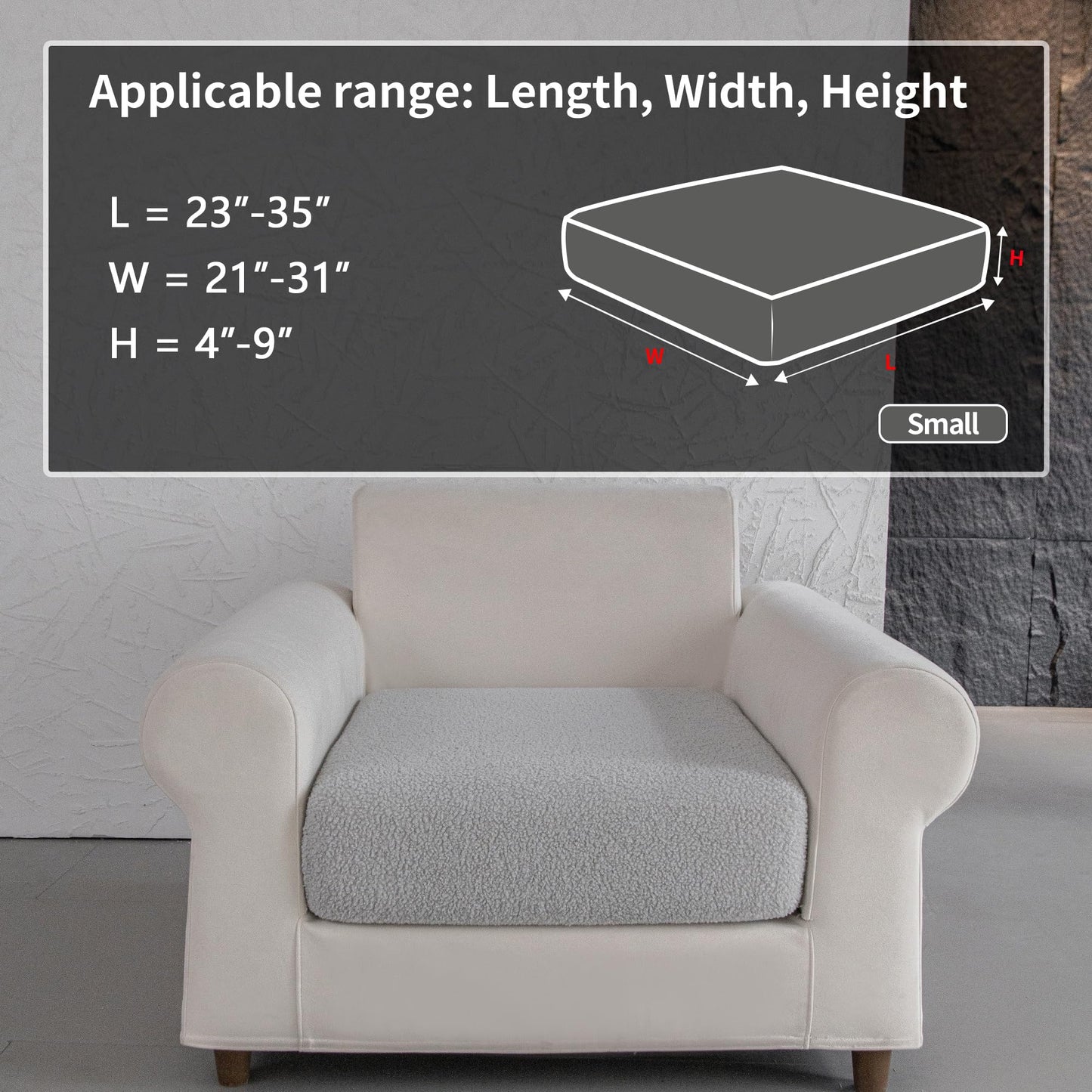 OHSIO Couch Cushion Covers for Sectional Sofa, Stretch Soft Sofa Slipcovers Washable Wear-Resistant Universal Furniture Protector for Living Room(1 Piece Oversized Cover, Green) BST202