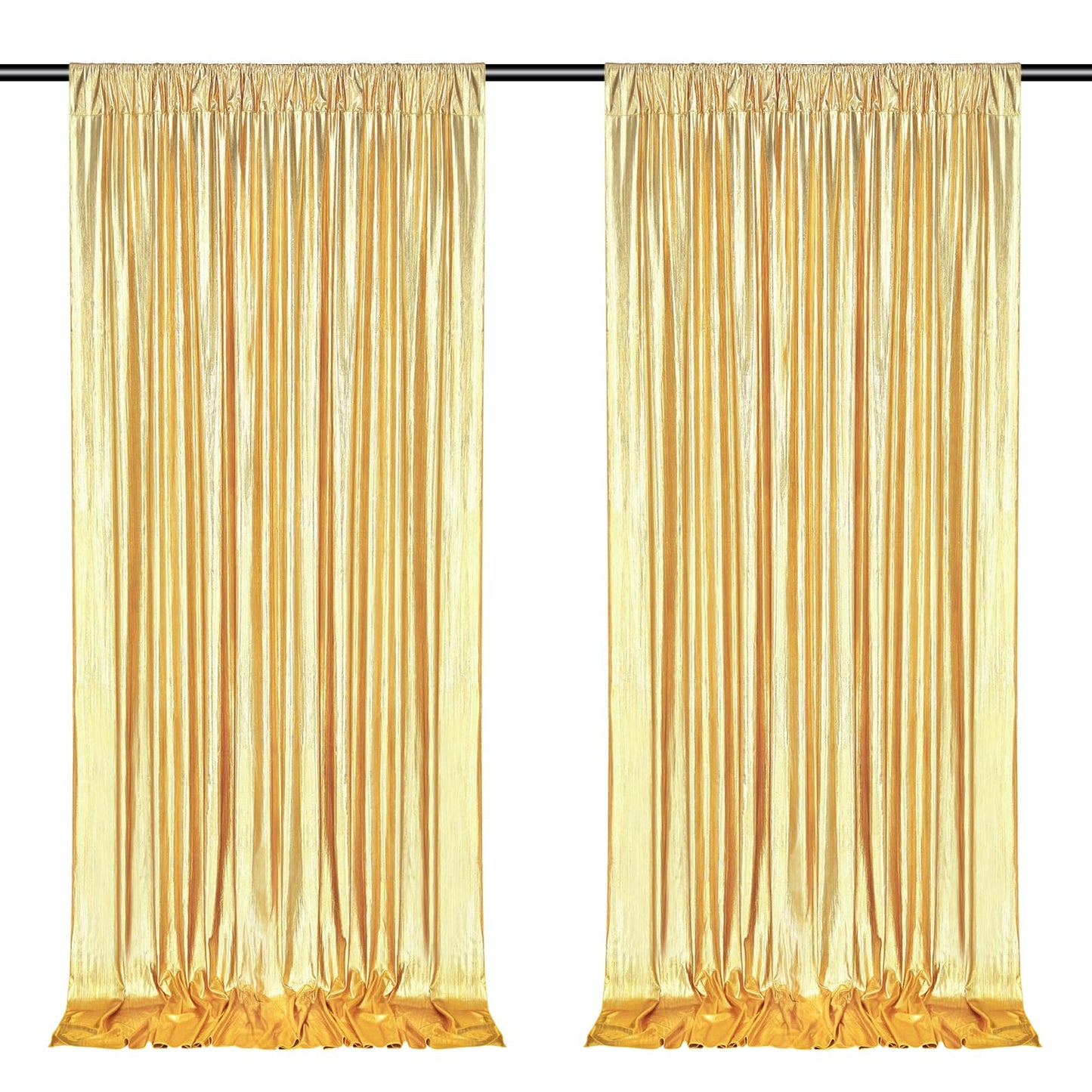 Gold Backdrop Curtains for Birthday Party: 4.8ftx8ft Sequin Background Baby Shower Curtain Drapes for Graduation Arch Backdrop WN420