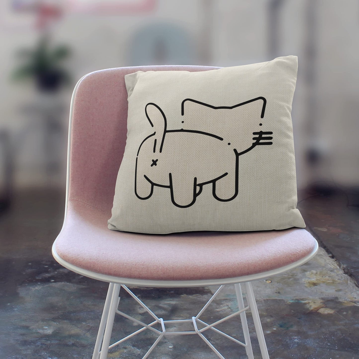 Cute Cat Pillow Covers - Maine Coon Pillow Covers 18x18, Cat Lover Gifts for Women, Funny Cat Gifts, Kitty Pillow Covers, It's Not Cat Hair It's Kitty Clitter WN420