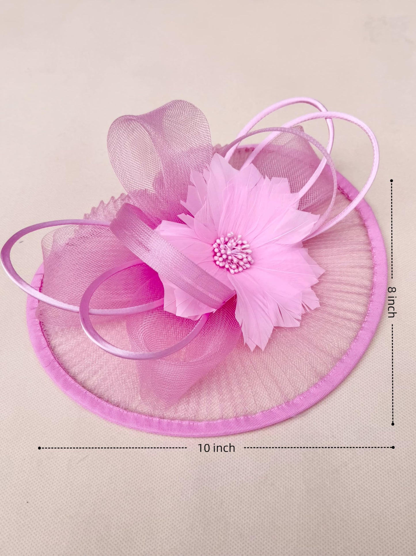 SAFERIN Elegant Women's Fascinator Hat with Veil and Feather Hair Clip Headpiece for Weddings Tea Party WN420