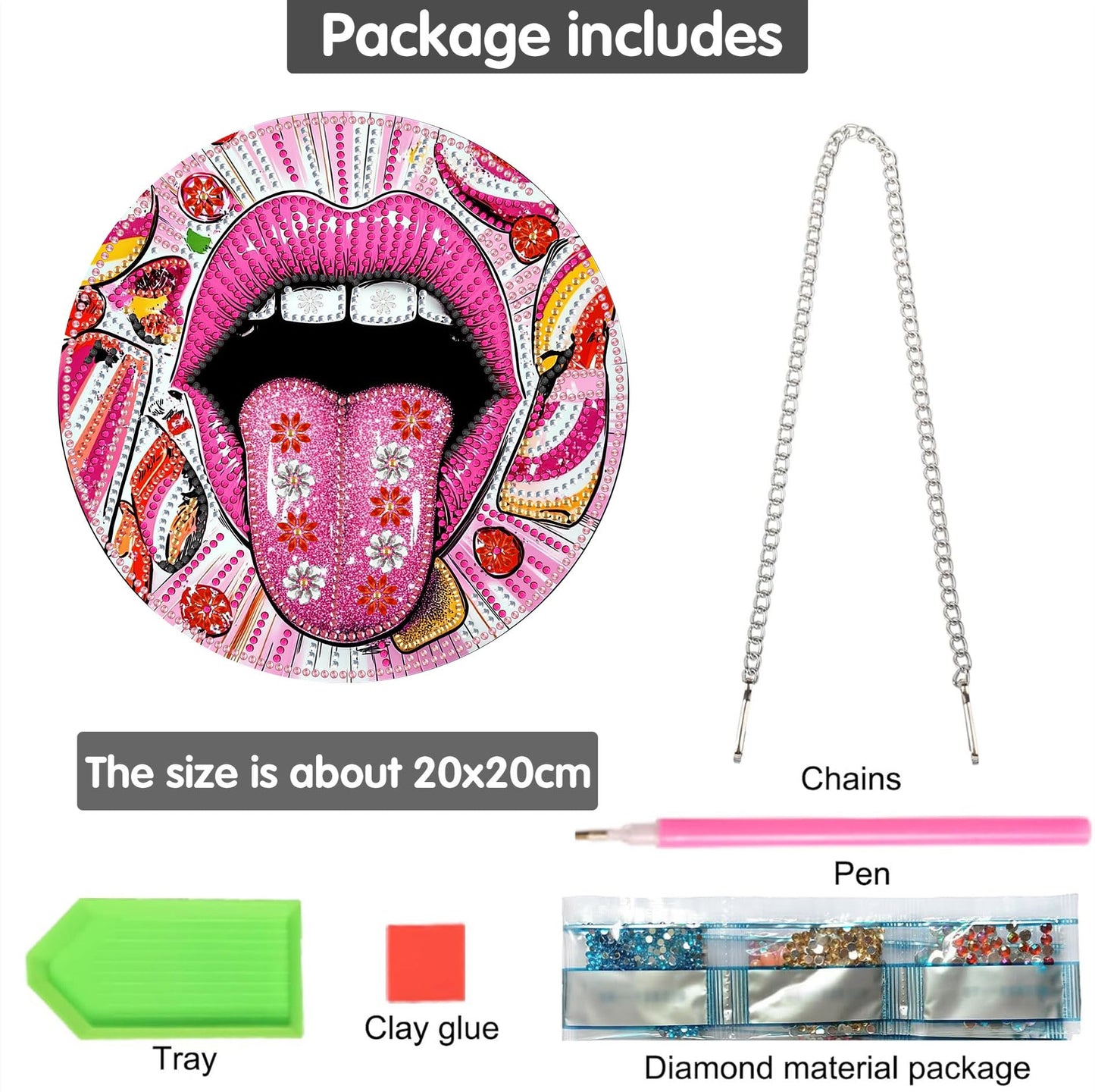 Bimkole Cat Diamond Art Hanging Kit for Adult, DIY 5D Animals Diamond Art Painting Window Pendant, Acrylic Crystal Art Hanging Ornament for Wall Home Garden Front Door Decor - 7.8x7.8 Inch BST220