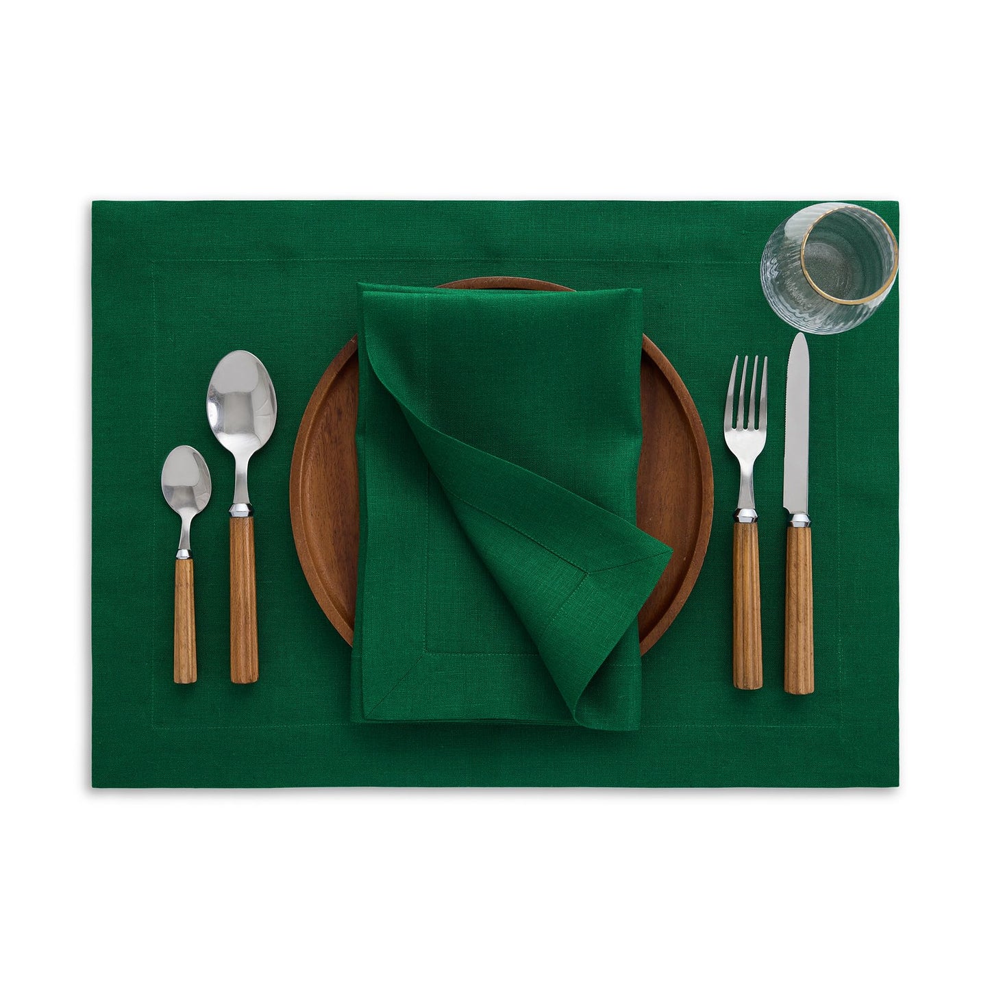 Solino Home 100% Linen Square Placemats White, Fete 14 x 14 in, Set of 4 | Square Table Mats square place settings for daily and festive dining; neatly mitered corners; Pure Linen; OEKO-TEX Certified BST326SOLH