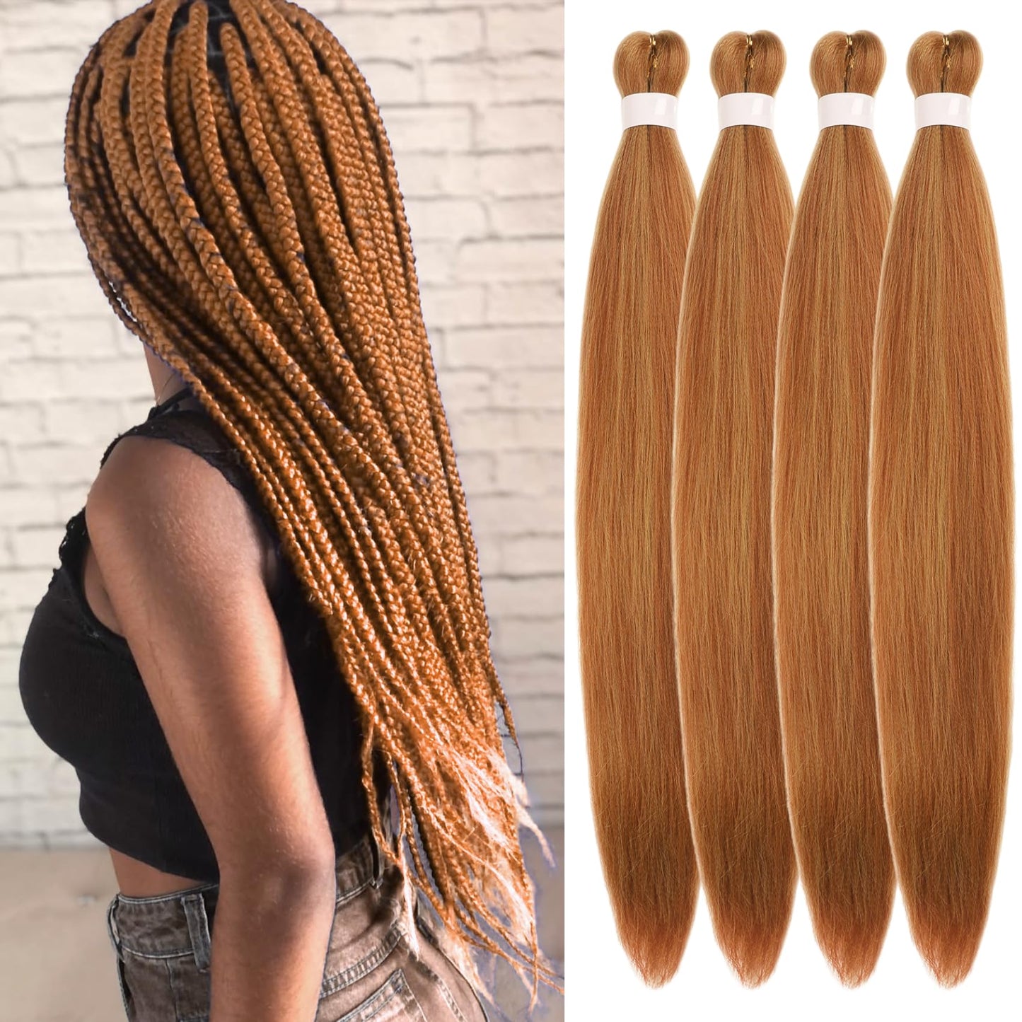 Purple Braiding Hair Pre stretched Knotless 26 inch | Hypoallergenic Synthetic Purple Prestretched Ez Braid Knotless Itch Free Soft Yaki Texture Hot Water Setting WN420