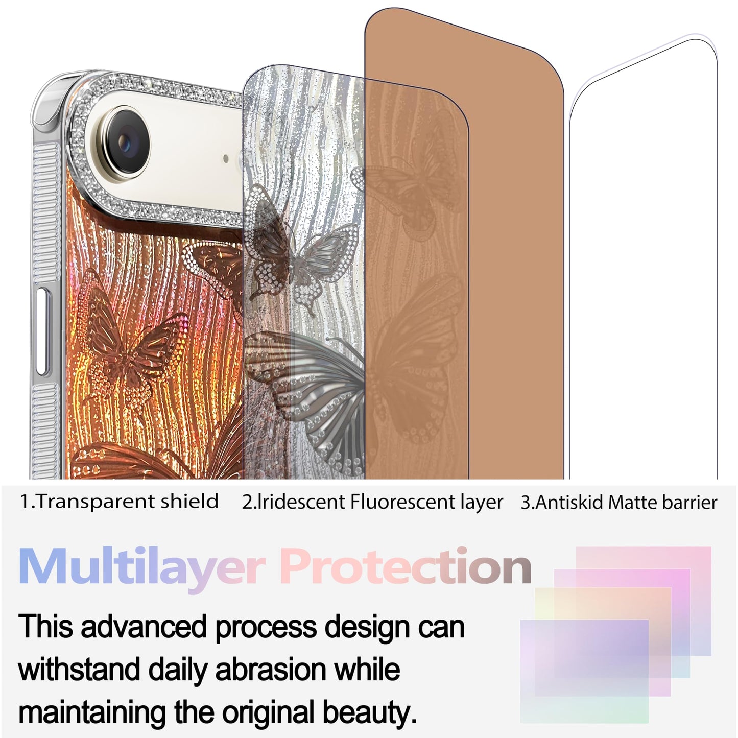 I-MGAE-IN-AR Compact Case for iPhone 16 Holographic Cloud Design,Cute Trendy Soft Slim TPU Shockproof Protective Phone Cases Cover for Women Girls Aesthetic Glitter WN420