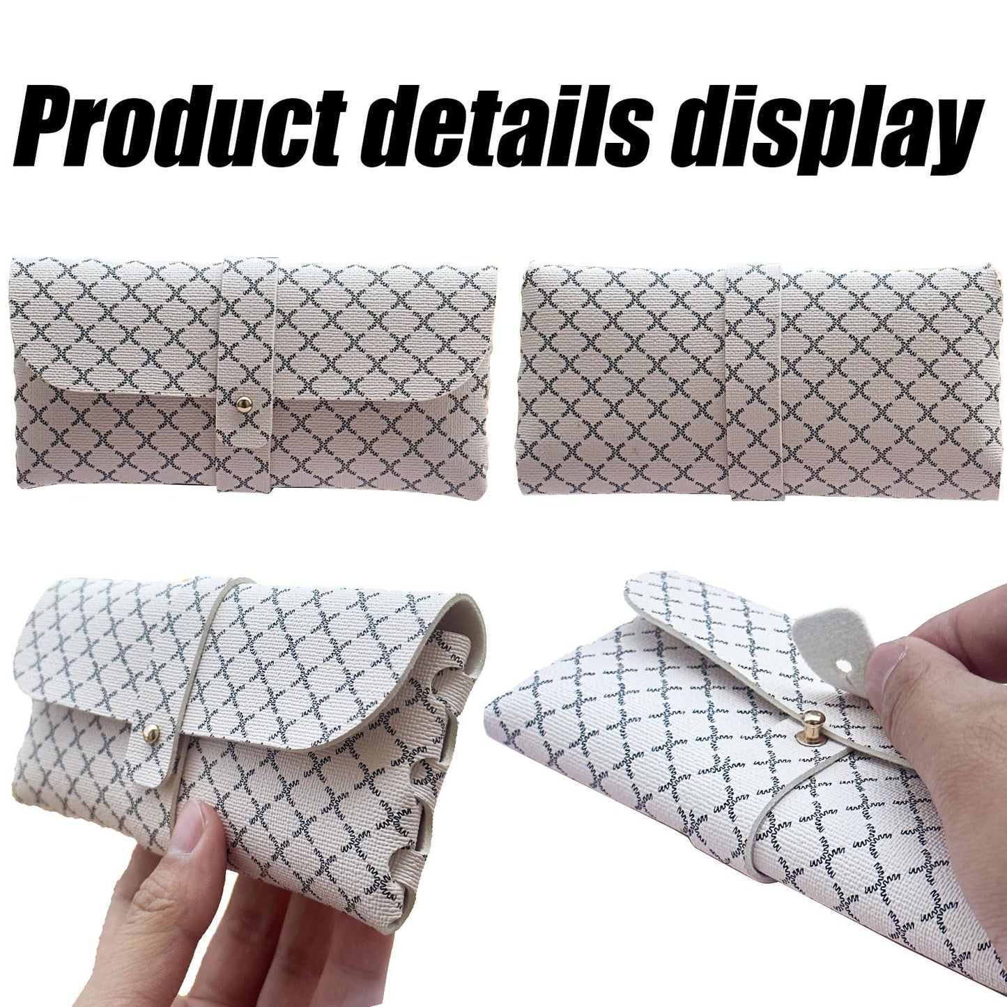 Glasses storage bag Travel sunglasses myopia glasses storage bag Fashion leather storage bag WN420