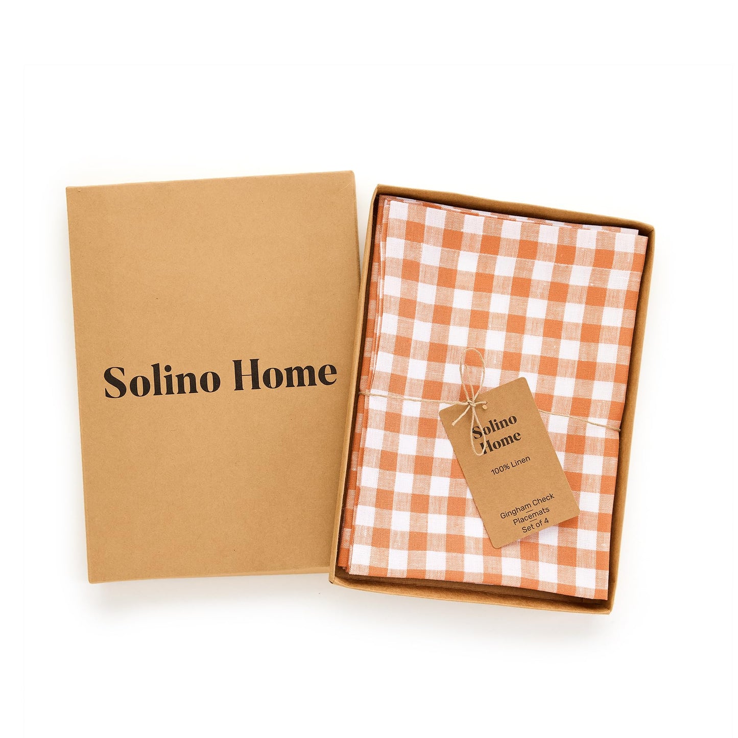 Solino Home 100% Linen Napkins Hydrangea Blue Check, 20 x 20 in, Set of 4 | Gingham Check Cloth Napkins for everyday meals, hosting and gifting; gingham checkered weave; Pure Linen; OEKO-TEX Certified BST326SOLH
