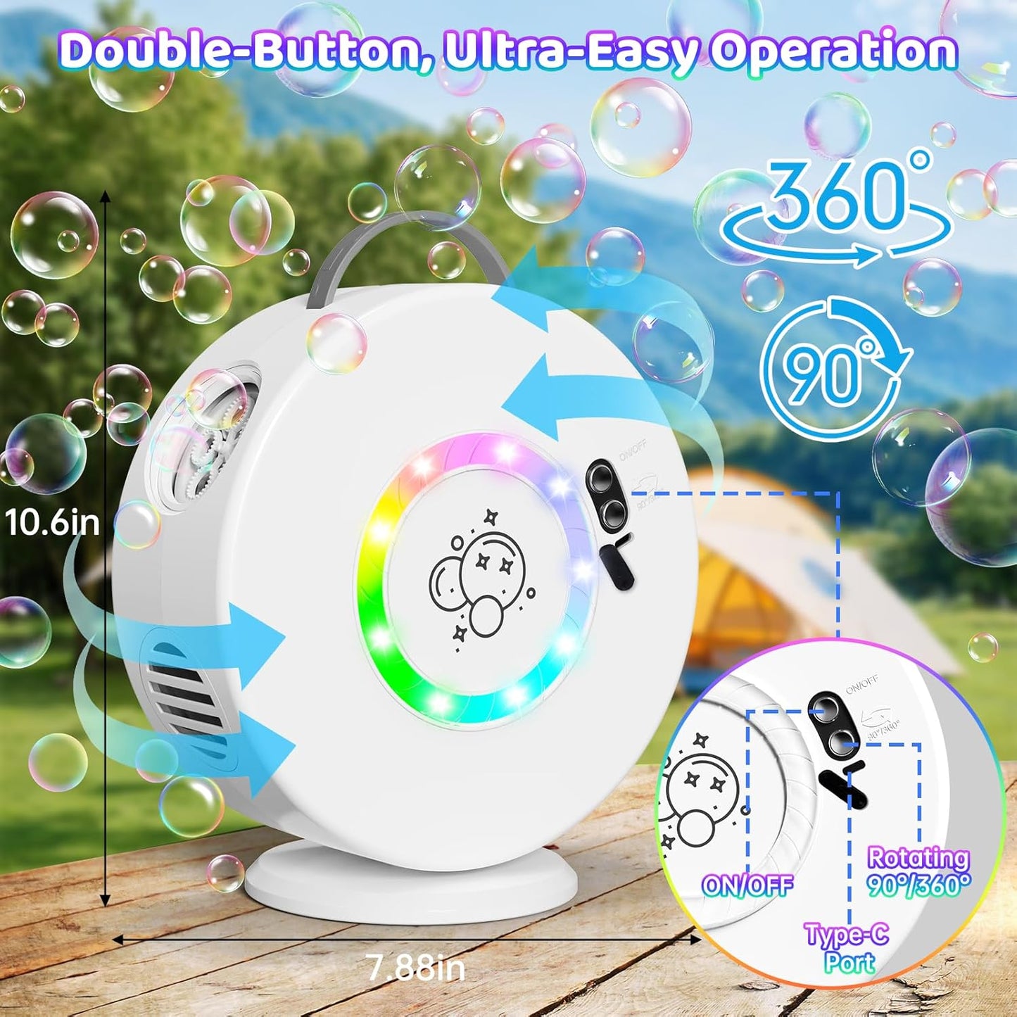 Dreamy Lighting Bubble Machine 7071