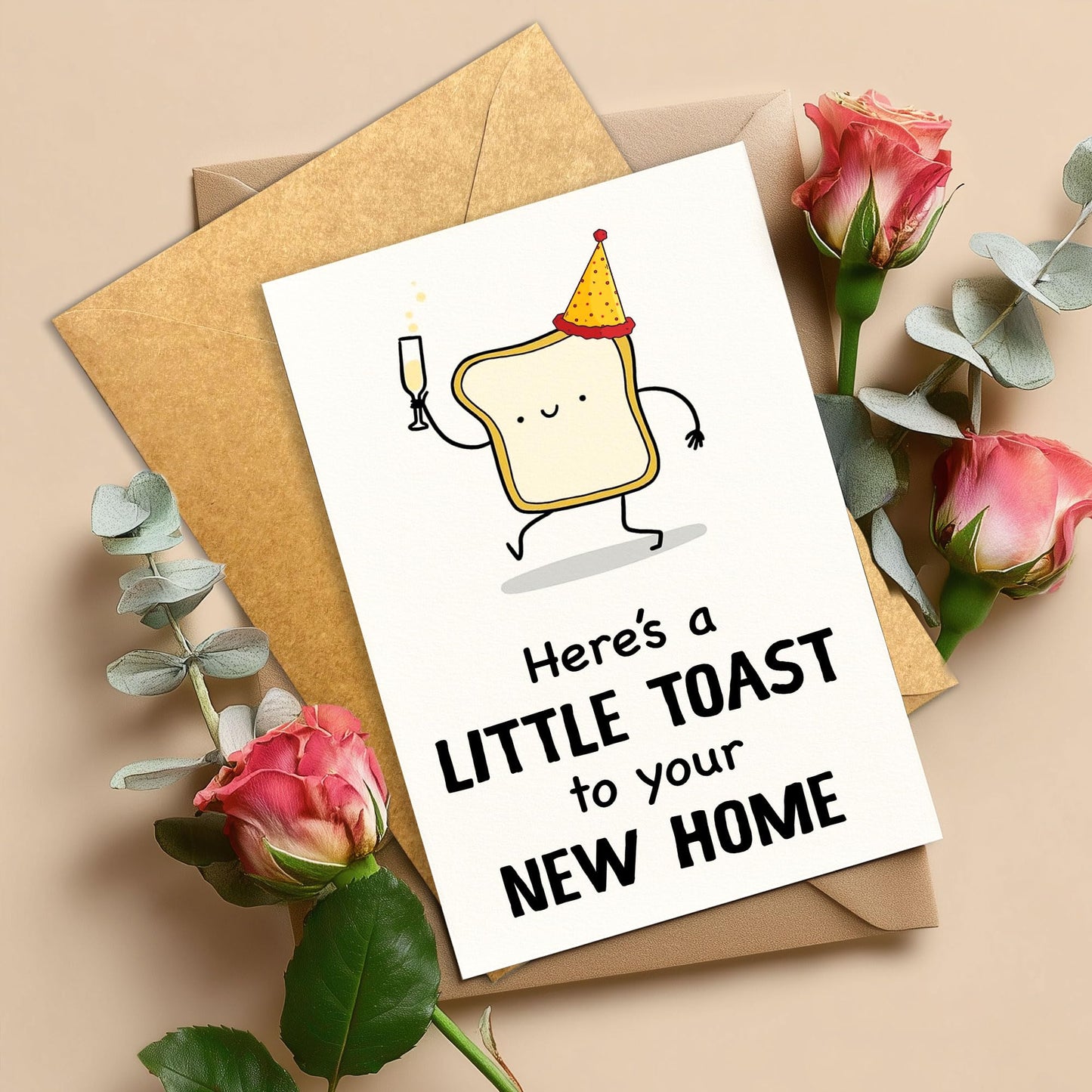 Congrats on Your New Home Housewarming Greeting with Gold Lettering and Key Design, Funny Congratulations Gift for New Homeowners, First-Time Buyers, Friends, Neighbors, Real Estate Clients Single 5.3''x8'' with Envelope BST326L