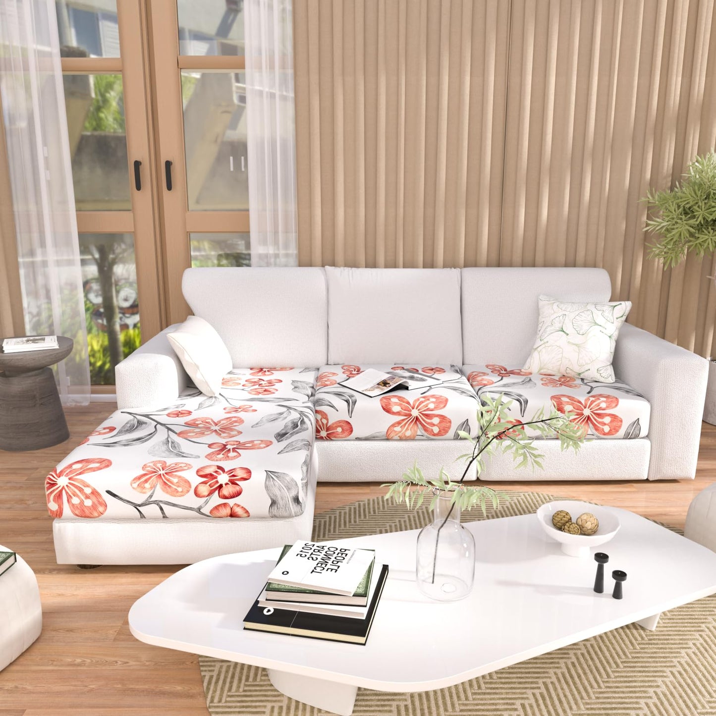 Stretch Couch Cushion Covers for Individual Sofa Seat Cushion,Washable Slipcover for Chair Loveseat Sofa,Furniture Protector Cushion Sofa Cover(Backrest or Seat) BST326H