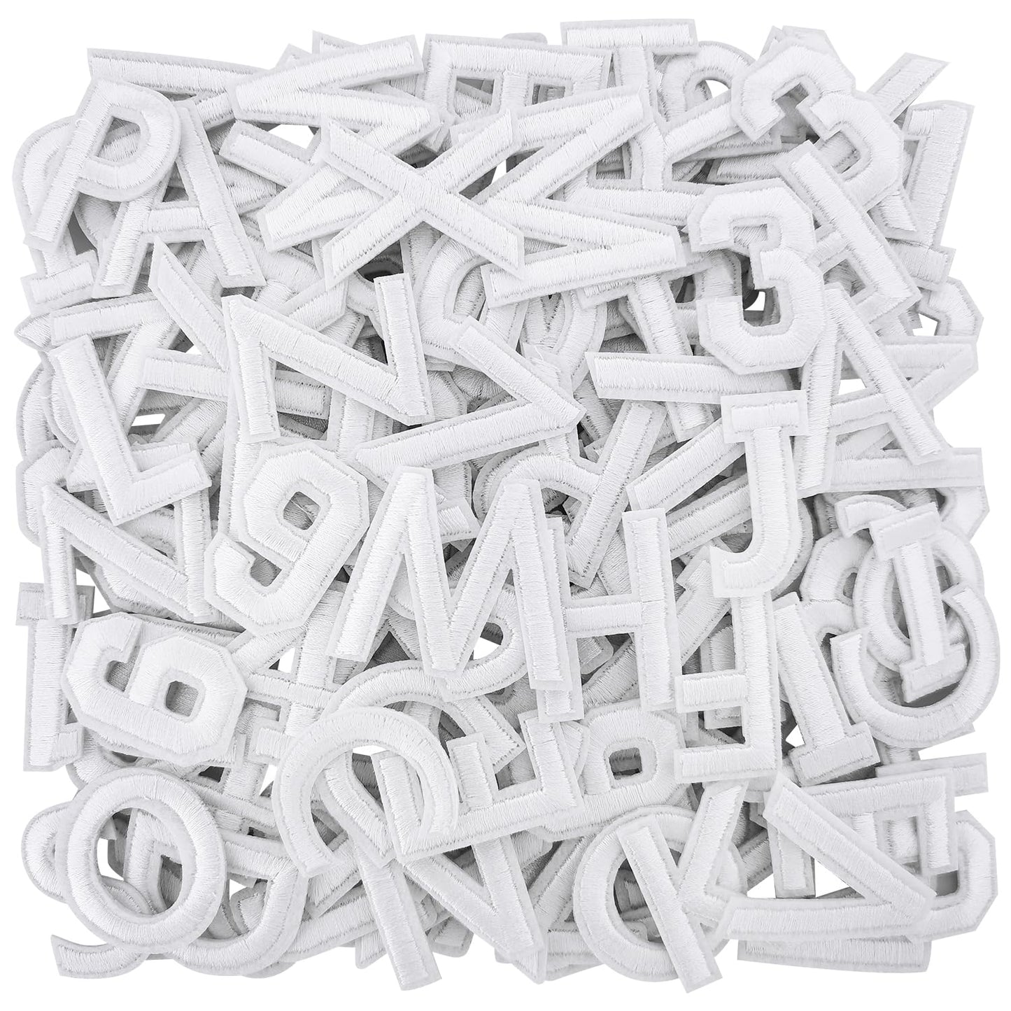 72Pcs Iron on Number and Letter Patches, Numbers 0-9, Letters A-Z Embroidered Applique Patches for Clothes, Skirts, Hats, Socks - Black BST220