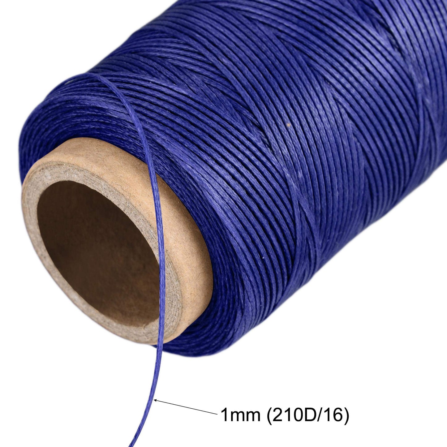 uxcell Leather Sewing Thread 186 Yards 210D/1mm Polyester Waxed Cord for Manual Sewing, Wheat BST326H