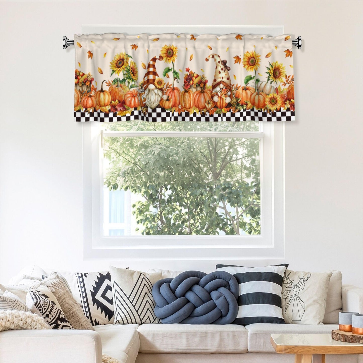 Easter Valances for Windows - Pink Spring Cafe Curtains Floral Bunny Short Curtains for Living Room Bathroom Bedroom Basement BST202