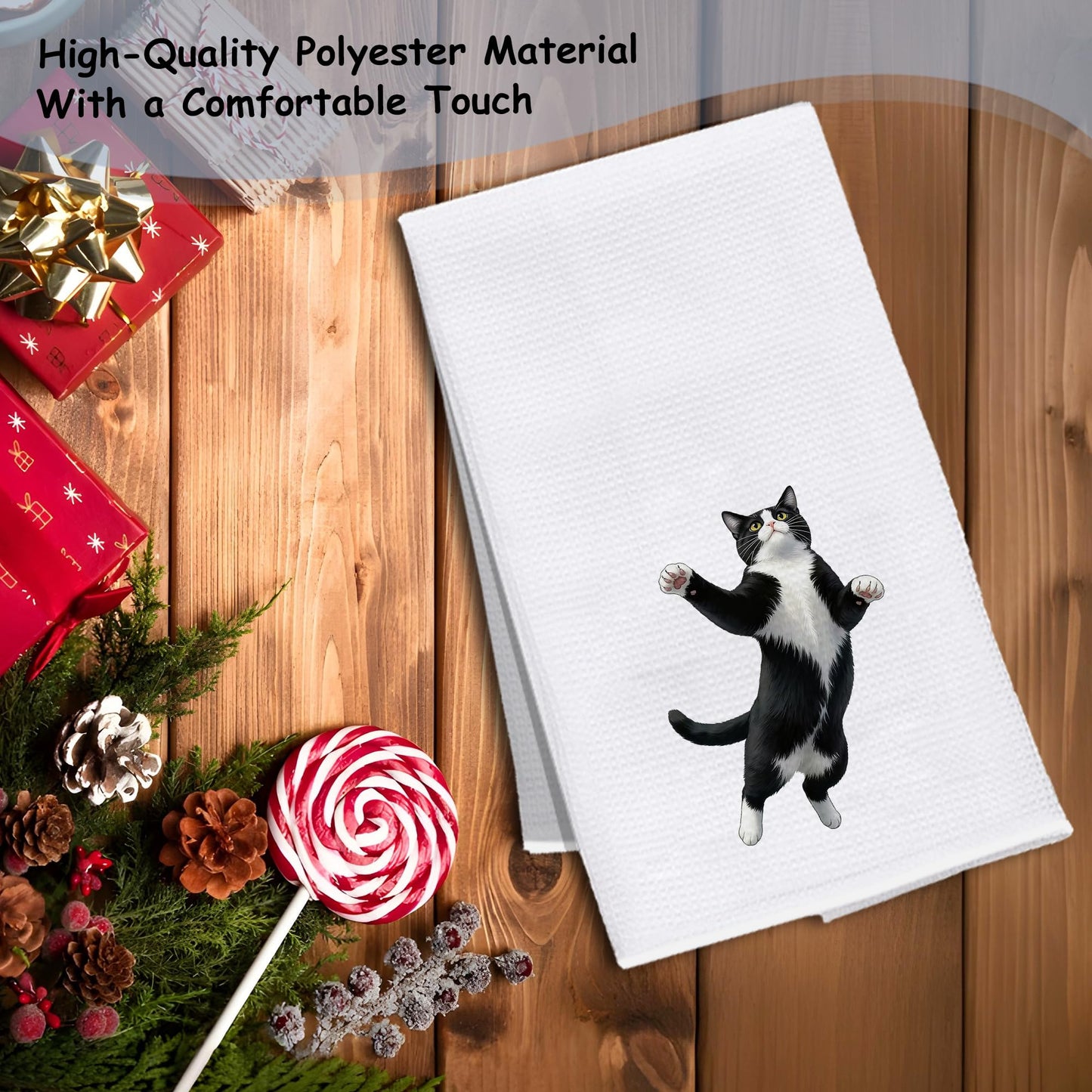 Blue and White Chinoiserie Orange Cat Bathroom Hand Towels, Orange Cat Gifts, Funny Oriental Kitty Decorative Hand Towels Bathroom Restroom Washroom Yoga Spa Zen Decor, 16x24 Inch BST326L
