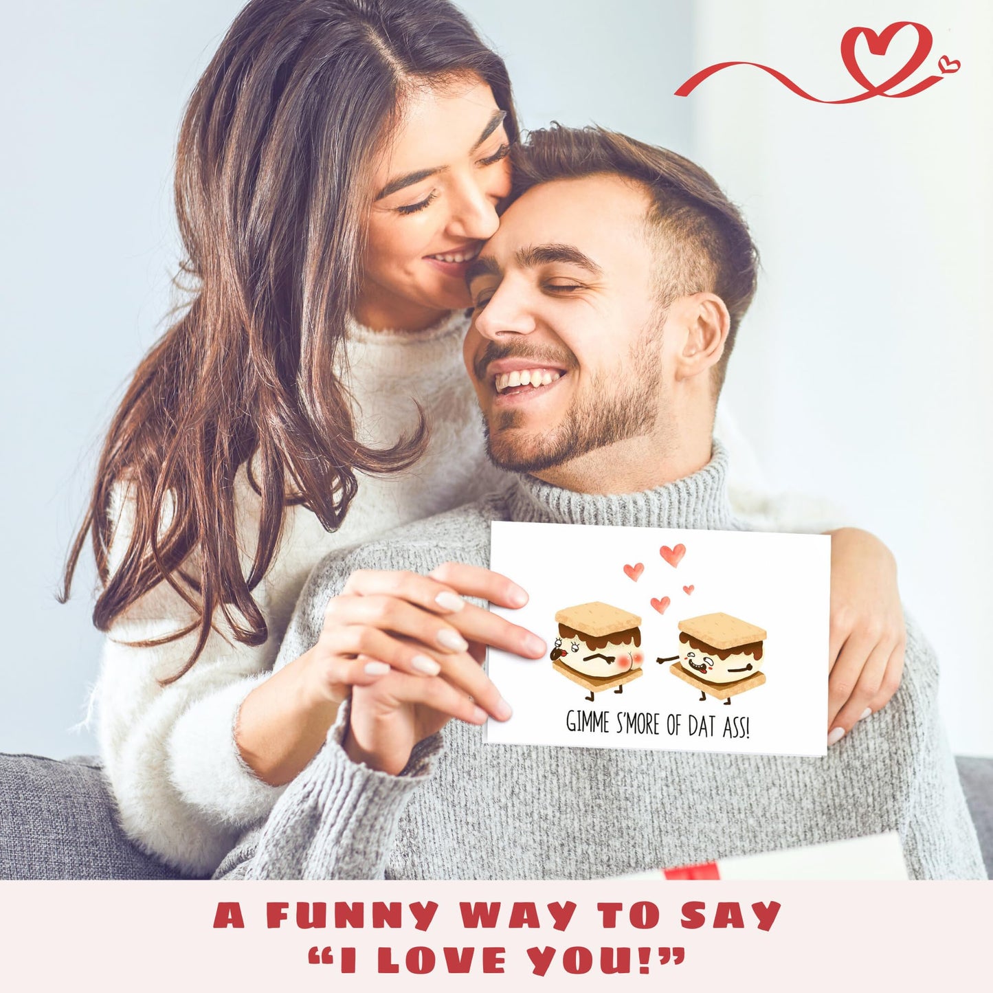 Pawzity Valentines Gifts for Him, Boyfriend, Bf, Husband, Men - Funny Valentines Card for Him - Anniversary, Birthday Gifts for Him - Single 5.3''x 8'' Funny Card with Envelope for Boyfriend, Husband WN420