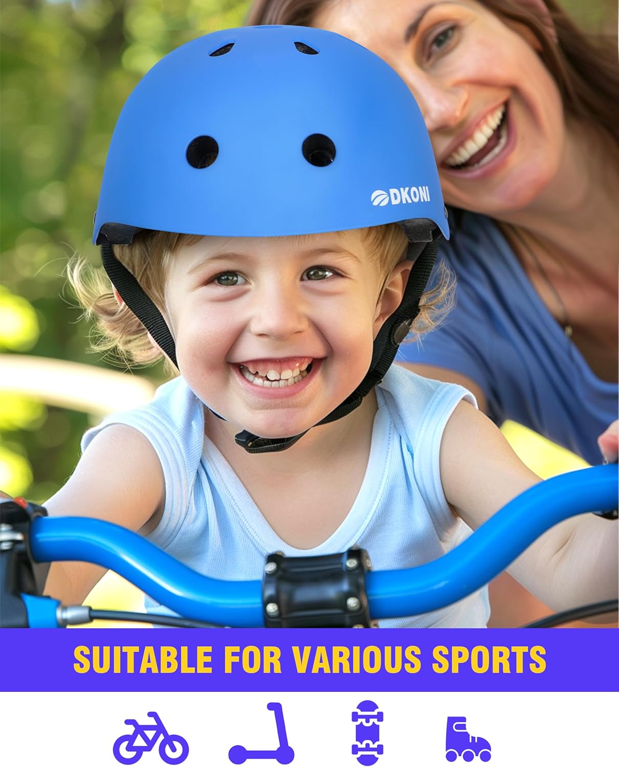 DKONI Kids Bike Helmet, Adjustable and Multi-Sport 67