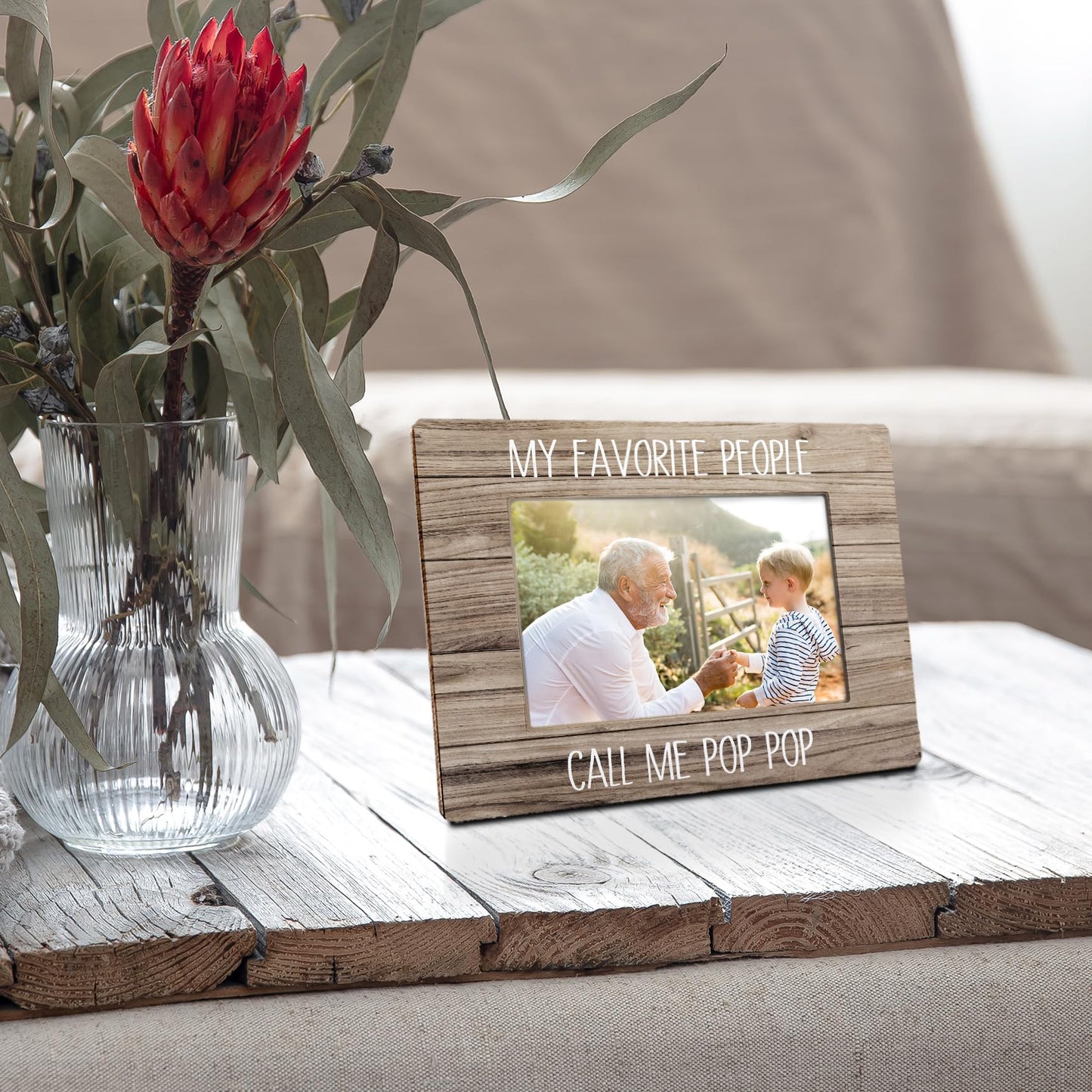 Poppy Picture Frame 8x10, Grandpa Picture Frames, Grandpa Gifts from Grandkids, Gifts for Poppy Fathers Day from Grandson Granddaughter, My Favorite People Call Me Poppy Photo Frame 5X7 BST326L