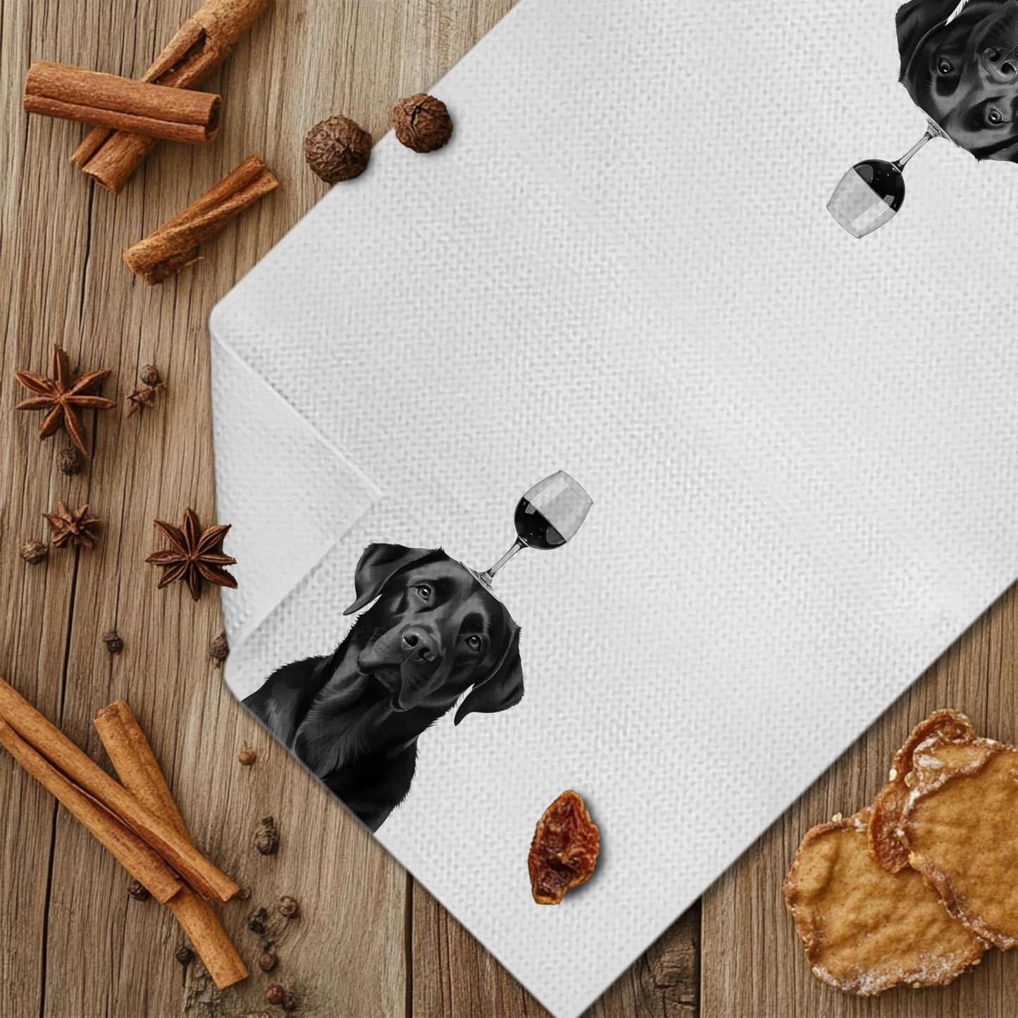 Funny Black Labrador Retriever Kitchen Towels, Black Lab Gifts Dish Tea Towels for Kitchen Decor, Gifts for Labrador Dog Lovers Hand Towels, 16x24 Inches BST202